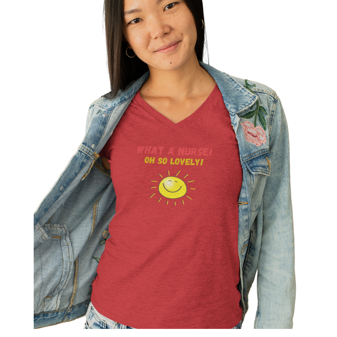 UNISEX V NECK T SHIRT NURSE GIFT