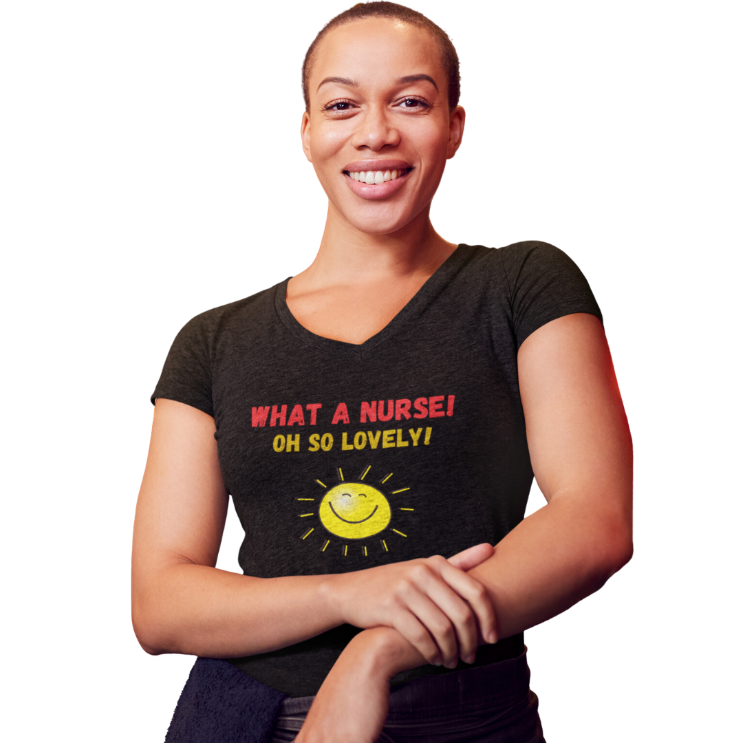 UNISEX V NECK T SHIRT NURSE GIFT