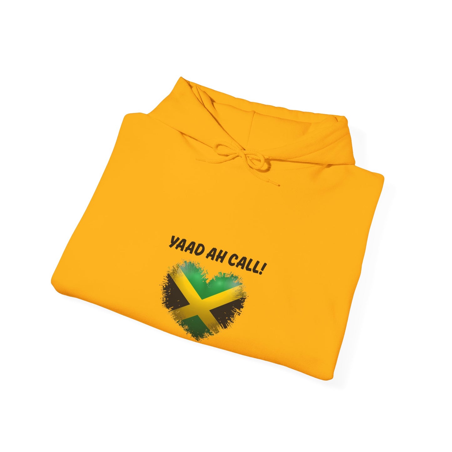 Yaad Ah Call! Mi Haffi Guh! Jamaican Heart Flag Pullover Hoodie