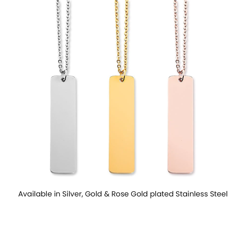 CUSTOM ENGRAVABLE NAME PENDANT NECKLACE