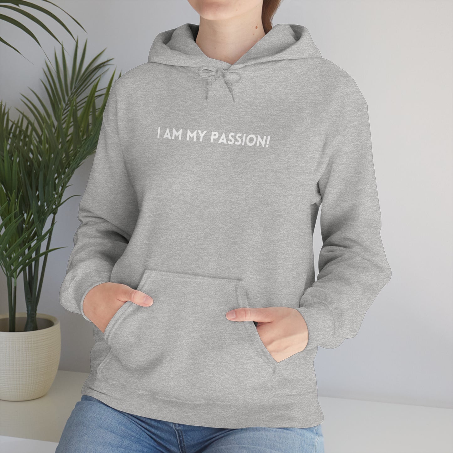 I am my passion unisex hooded sweatshirt gift, inspirational words hoodie gift, hoodie gift for friends or family