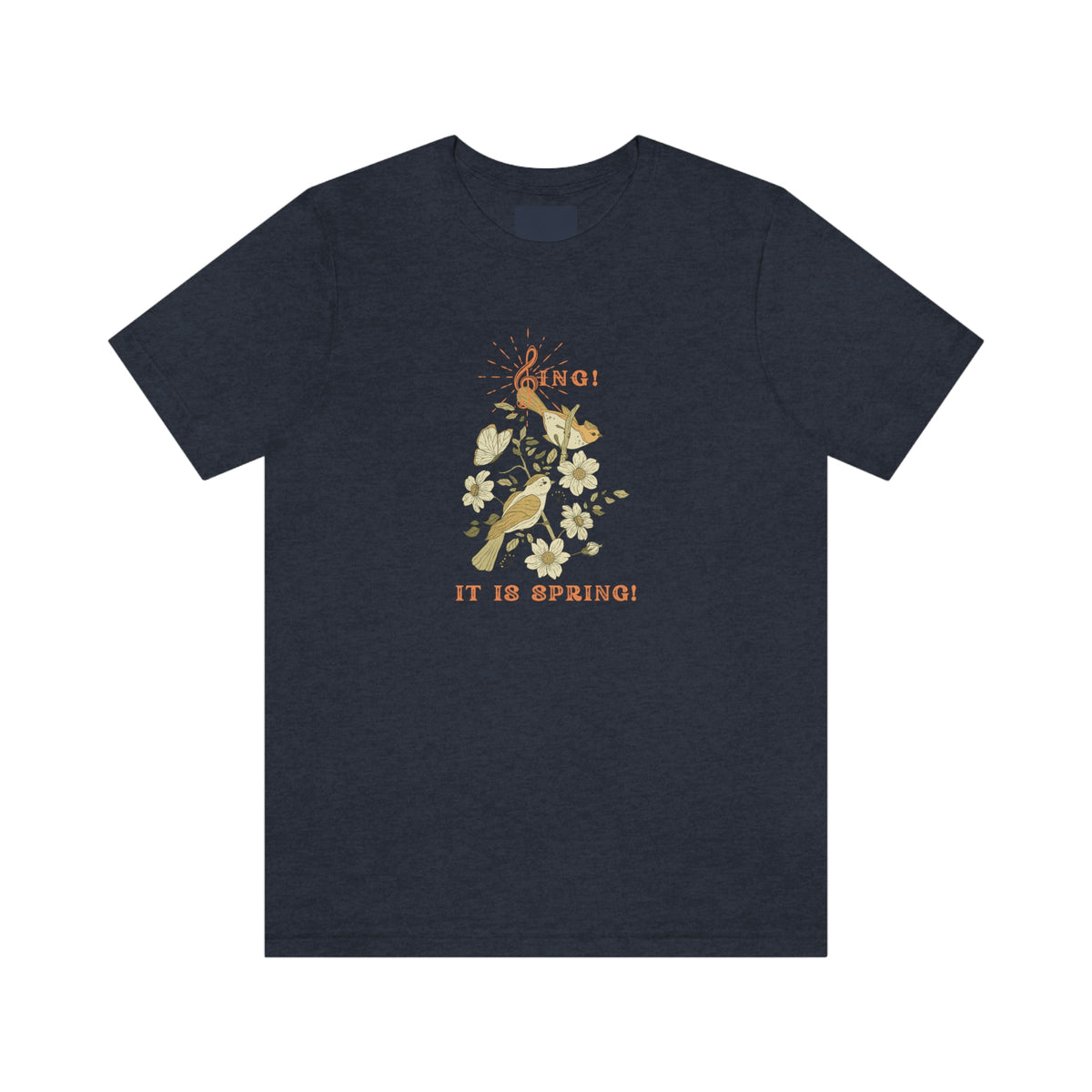 SING THIS SPRING UNISEX CREW NECK SHORT SLEEVE T SHIRT GIFT WITH ORANGE FONT