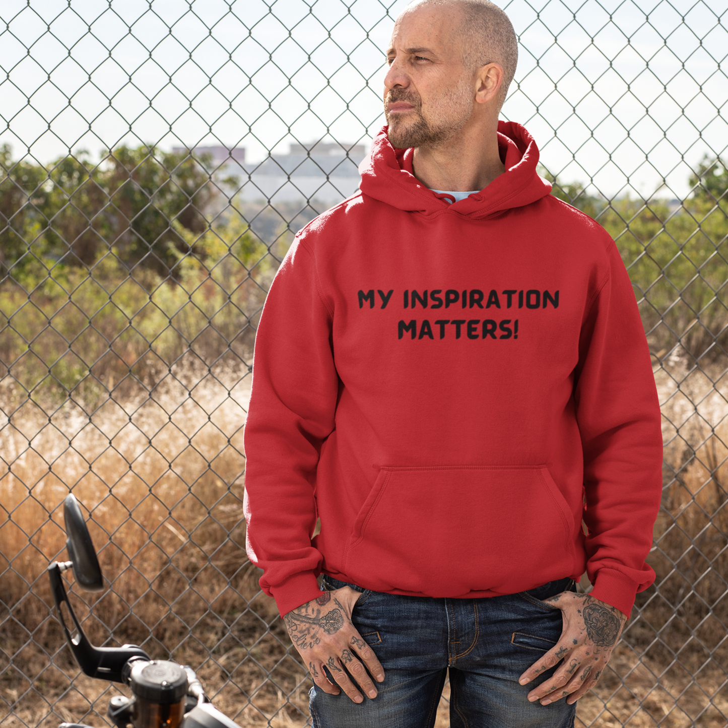 MY INSPIRATION MATTERS INSPIRATIONAL WORDS UNISEX HOODED SWEATSHIRT