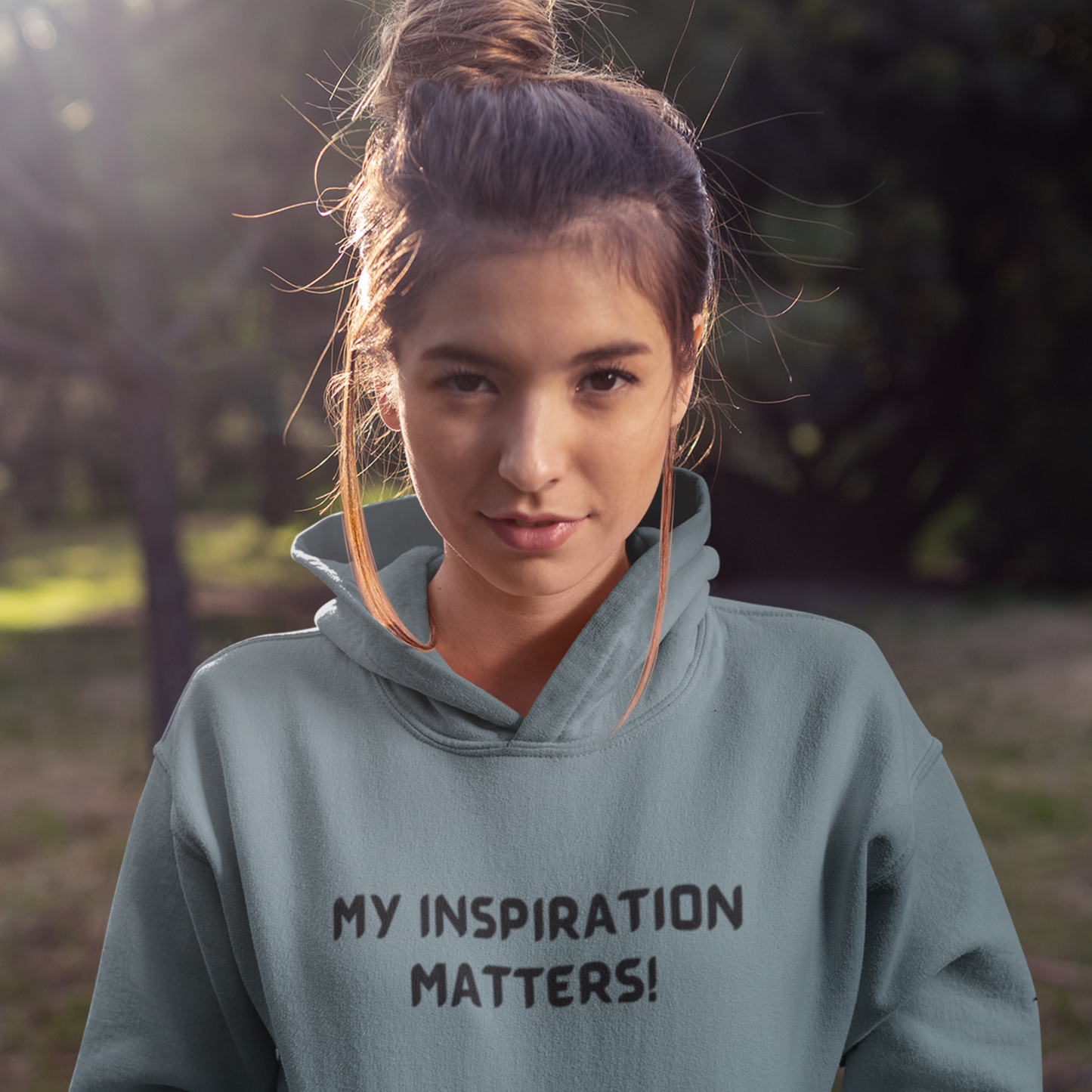 MY INSPIRATION MATTERS INSPIRATIONAL WORDS UNISEX HOODED SWEATSHIRT