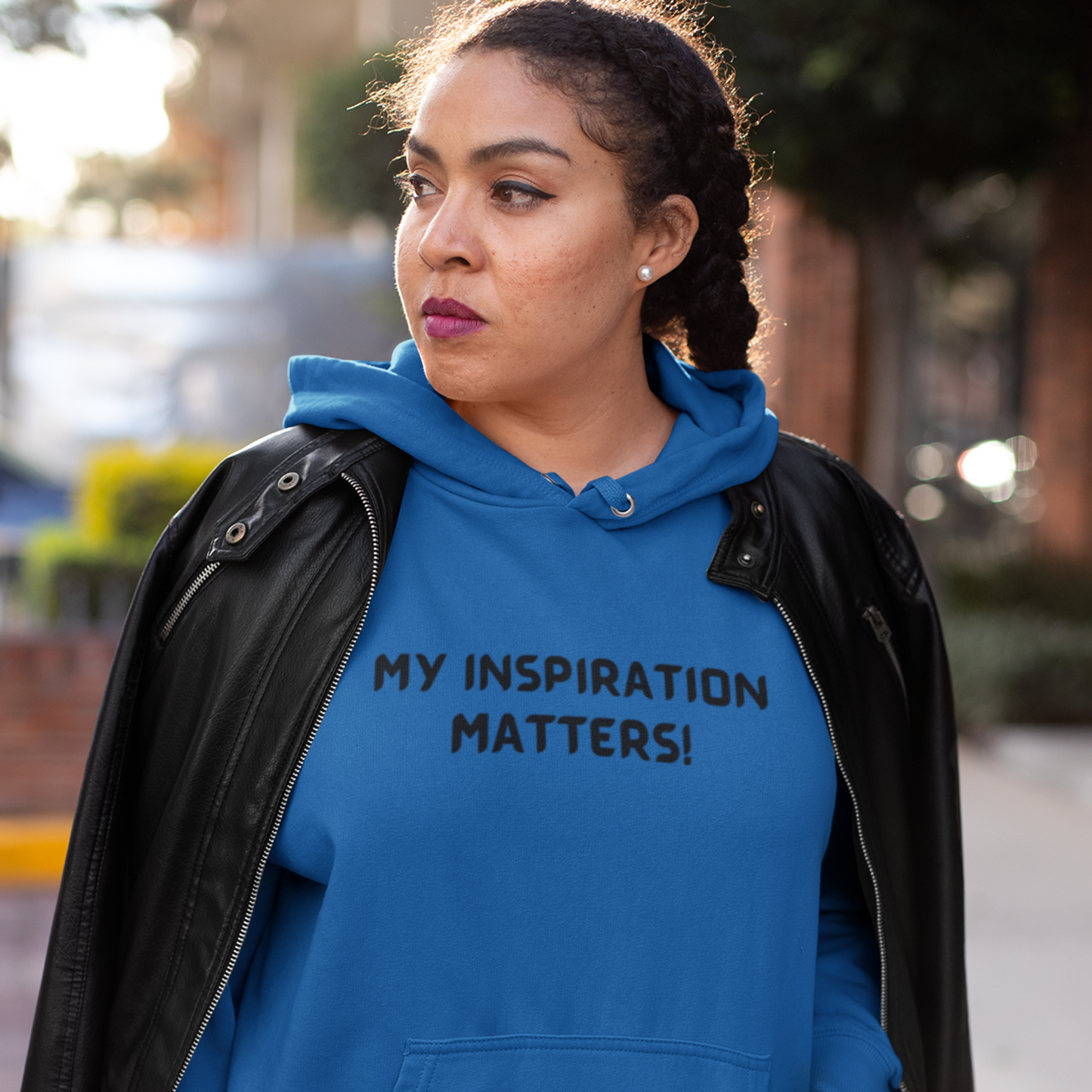 MY INSPIRATION MATTERS INSPIRATIONAL WORDS UNISEX HOODED SWEATSHIRT