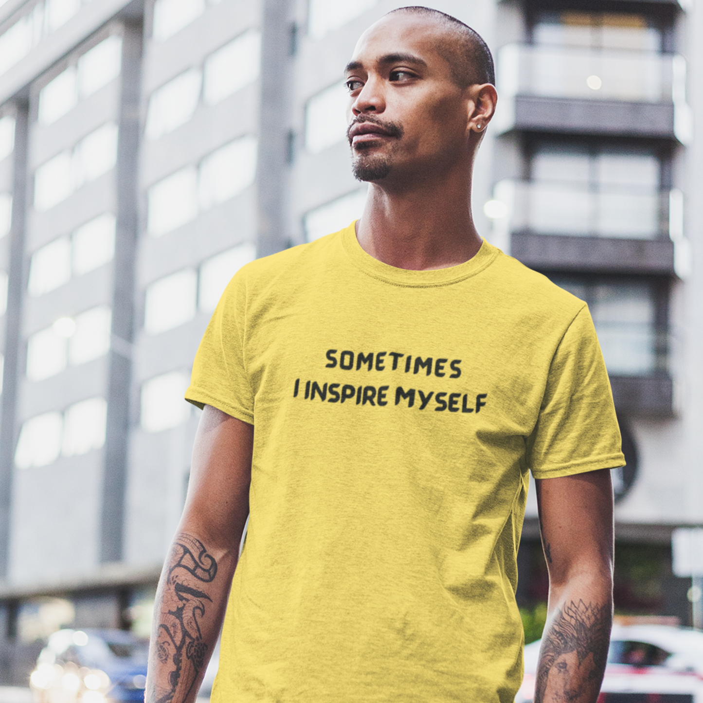 Sometimes I inspire myself unisex t shirt gift, t shirt gift with inspirational words, t shirt gift for friends