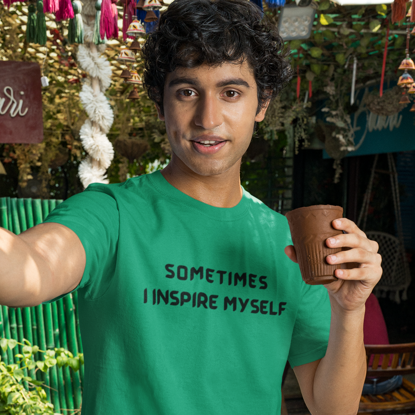 Sometimes I inspire myself unisex t shirt gift, t shirt gift with inspirational words, t shirt gift for friends