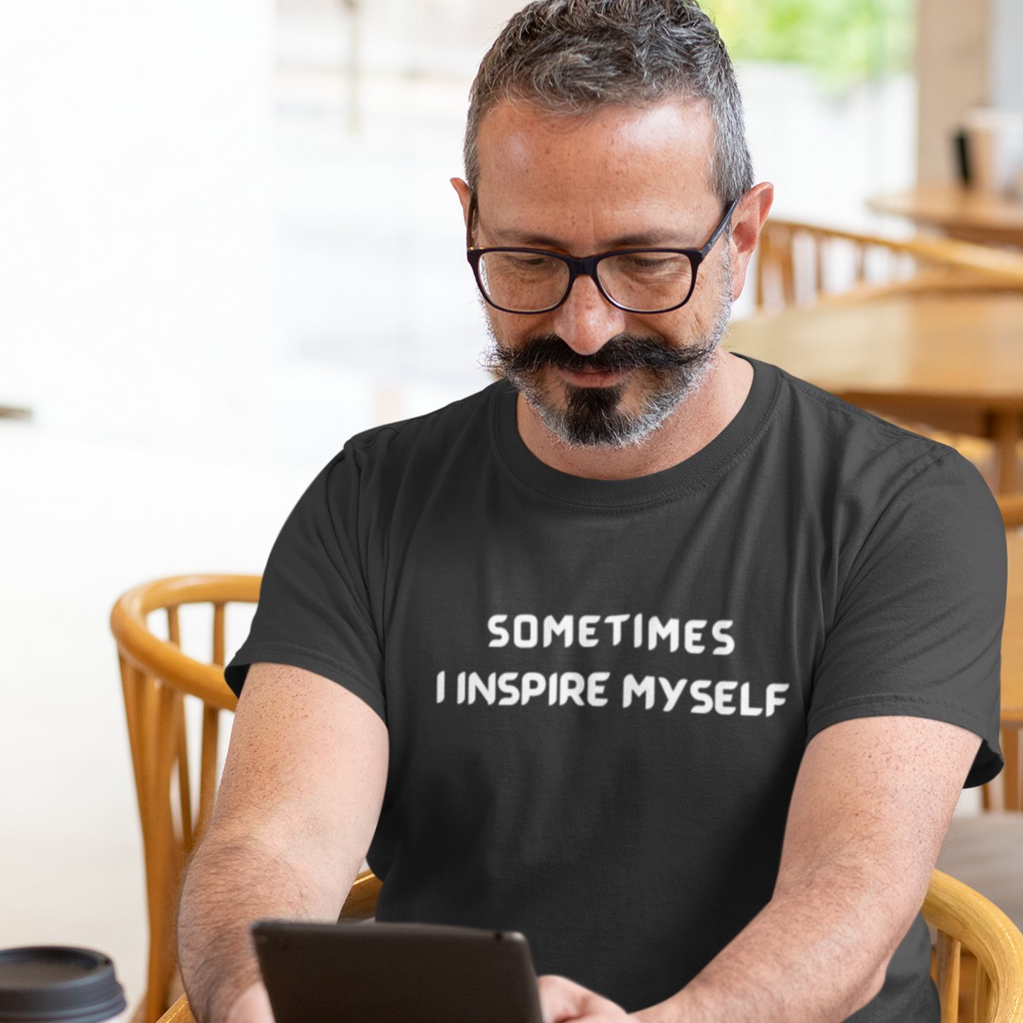 Sometimes I inspire myself unisex t shirt gift, t shirt gift with meaningful words,