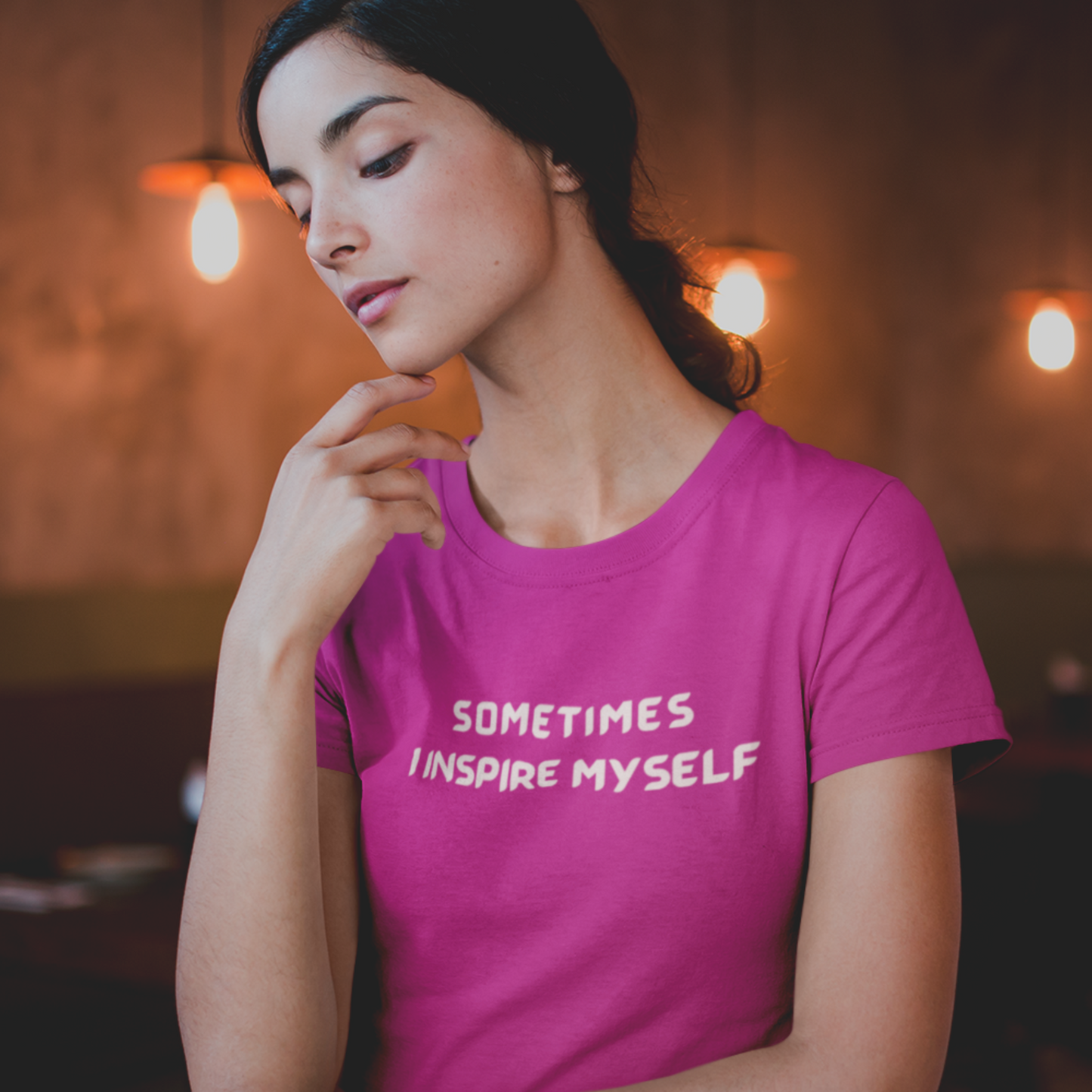 Sometimes I inspire myself unisex t shirt gift, t shirt gift with meaningful words,