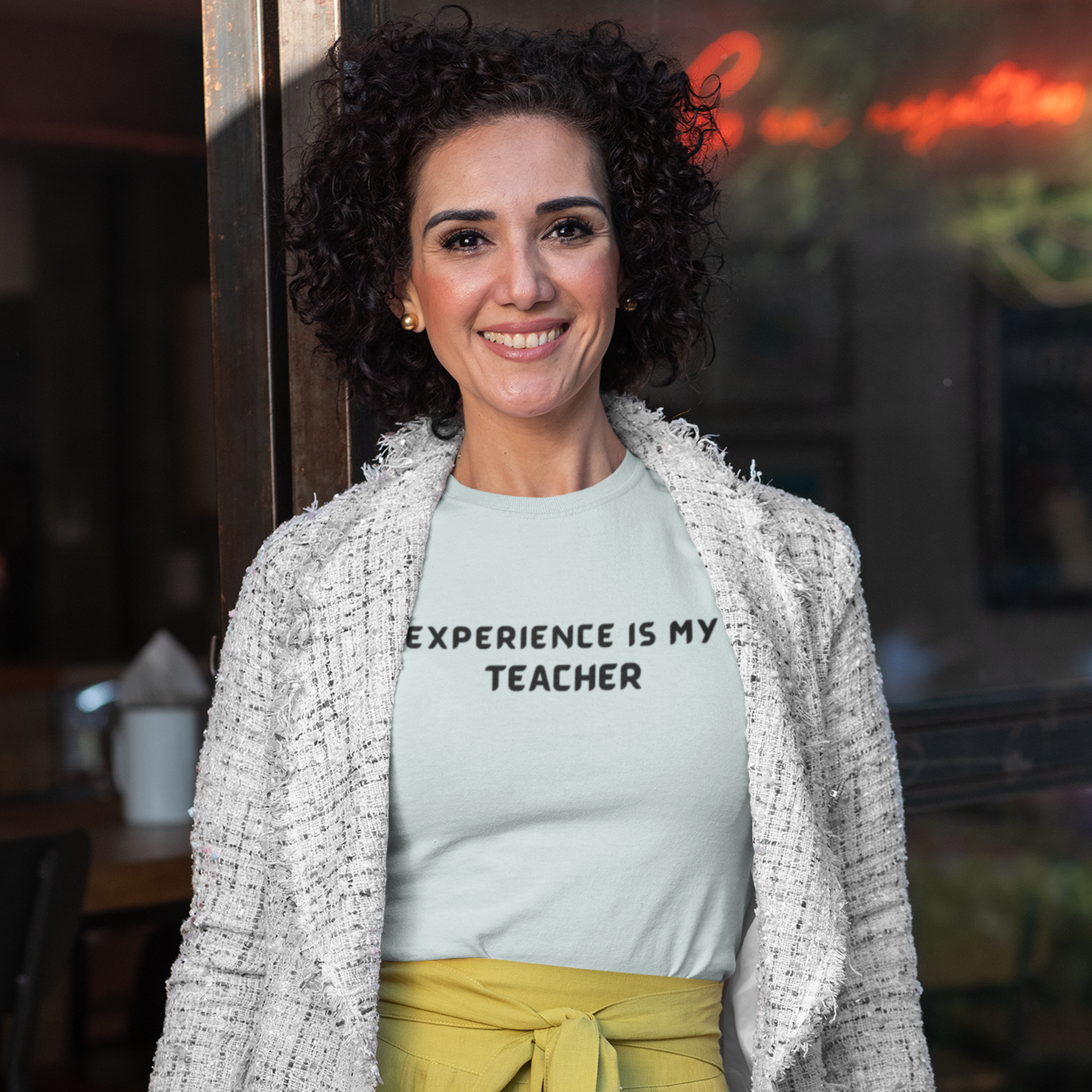 Experience is my teacher unisex t shirt gift, t shirt gift with inspirational words