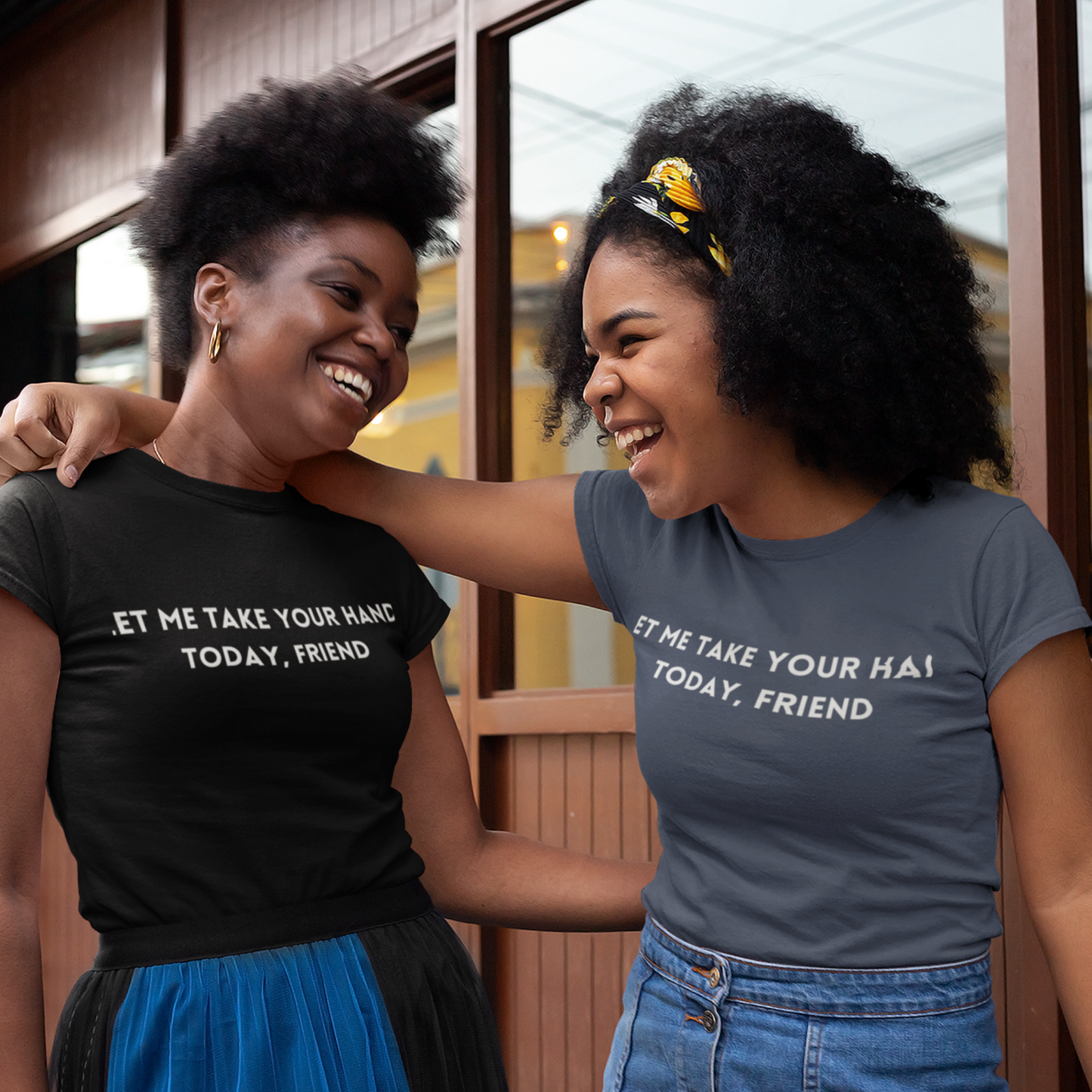 Let me take your hand today friend tee shirt, inspirational words tshirt, tshirt gift for caring friends, self affirming words t shirts