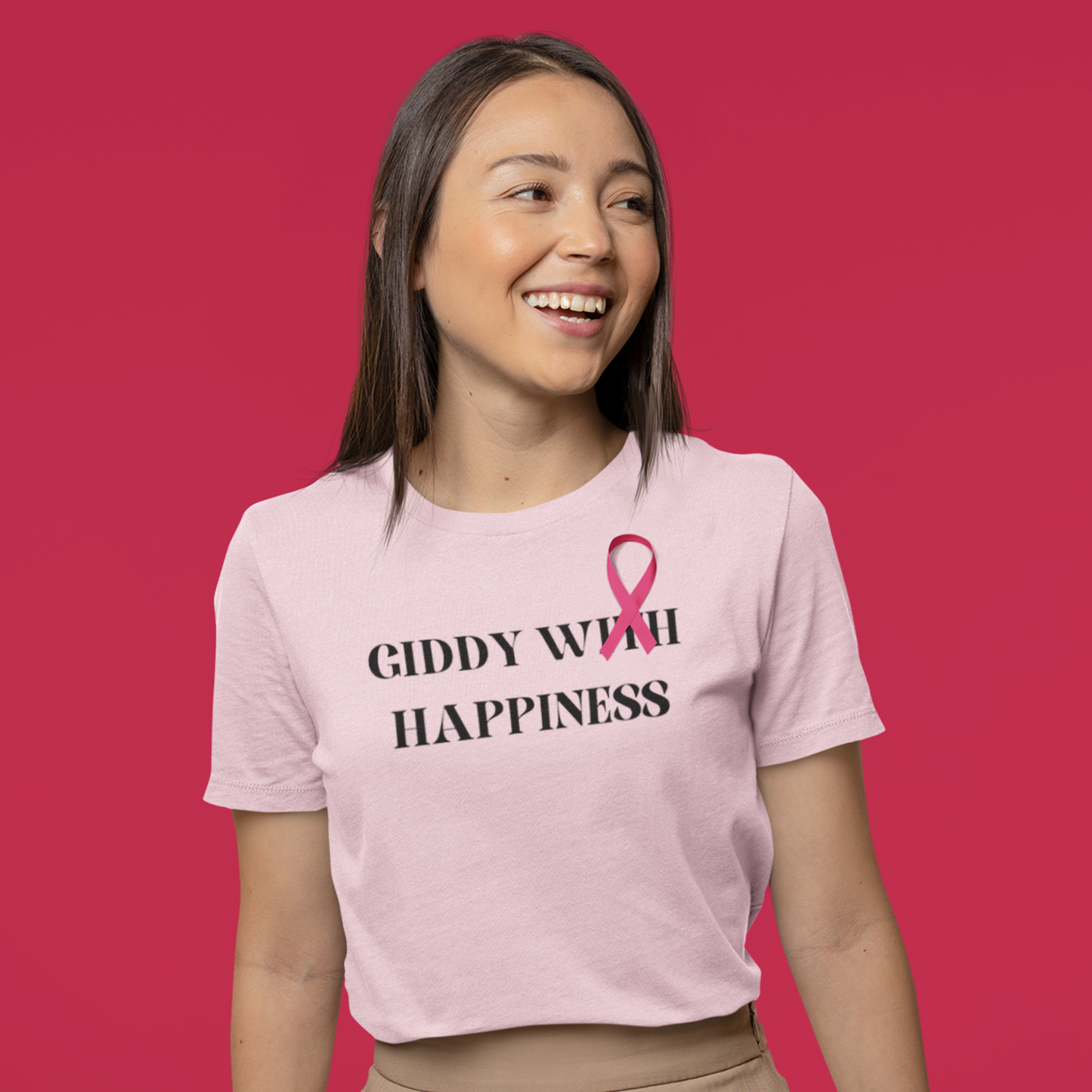 Giddy with happiness inspirational words t shirts t shirts that celebrate emotion self love t shirt gifts