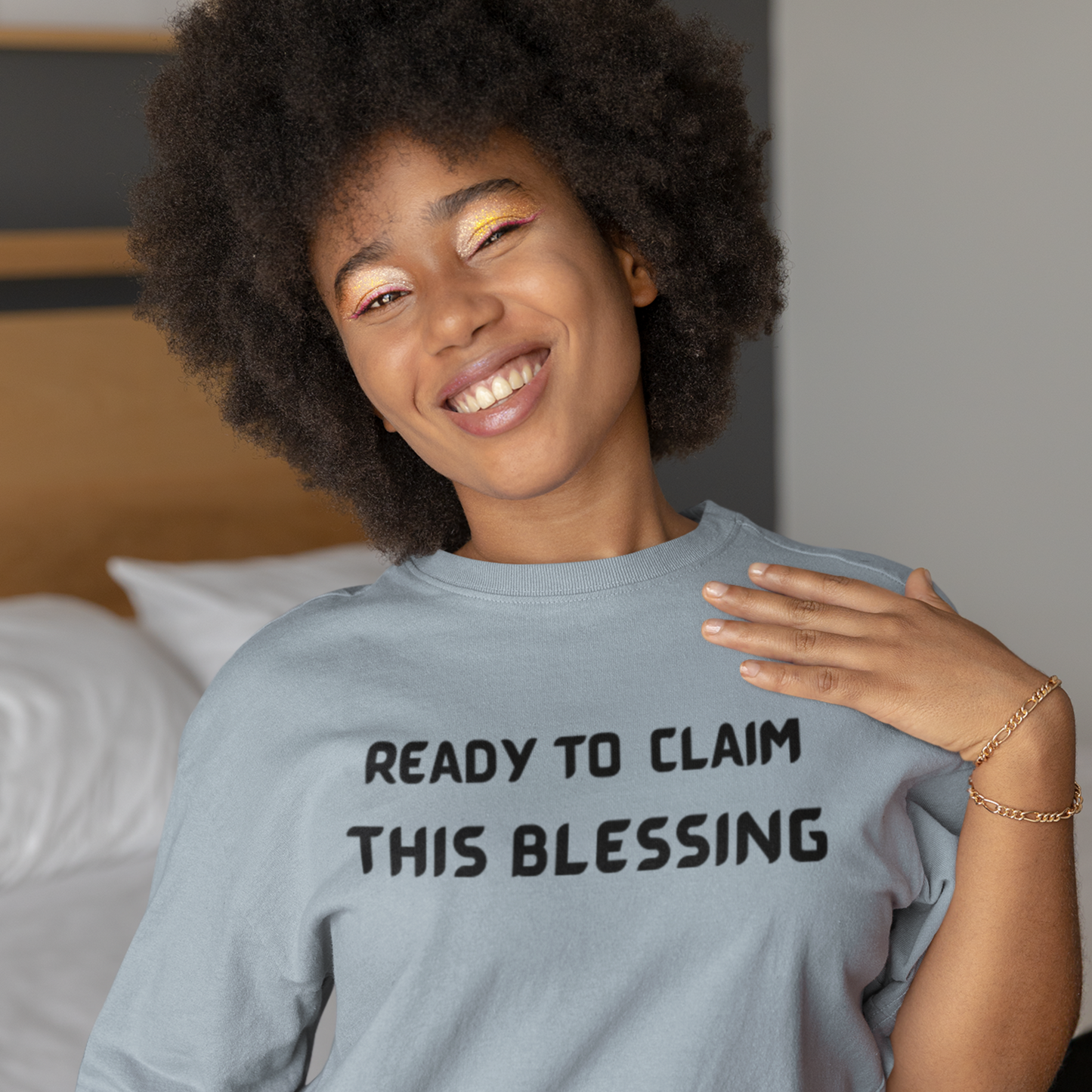 READY TO CLAIM THIS BLESSINF UNISEX INSPIRATIONAL WORDS T SHIRT