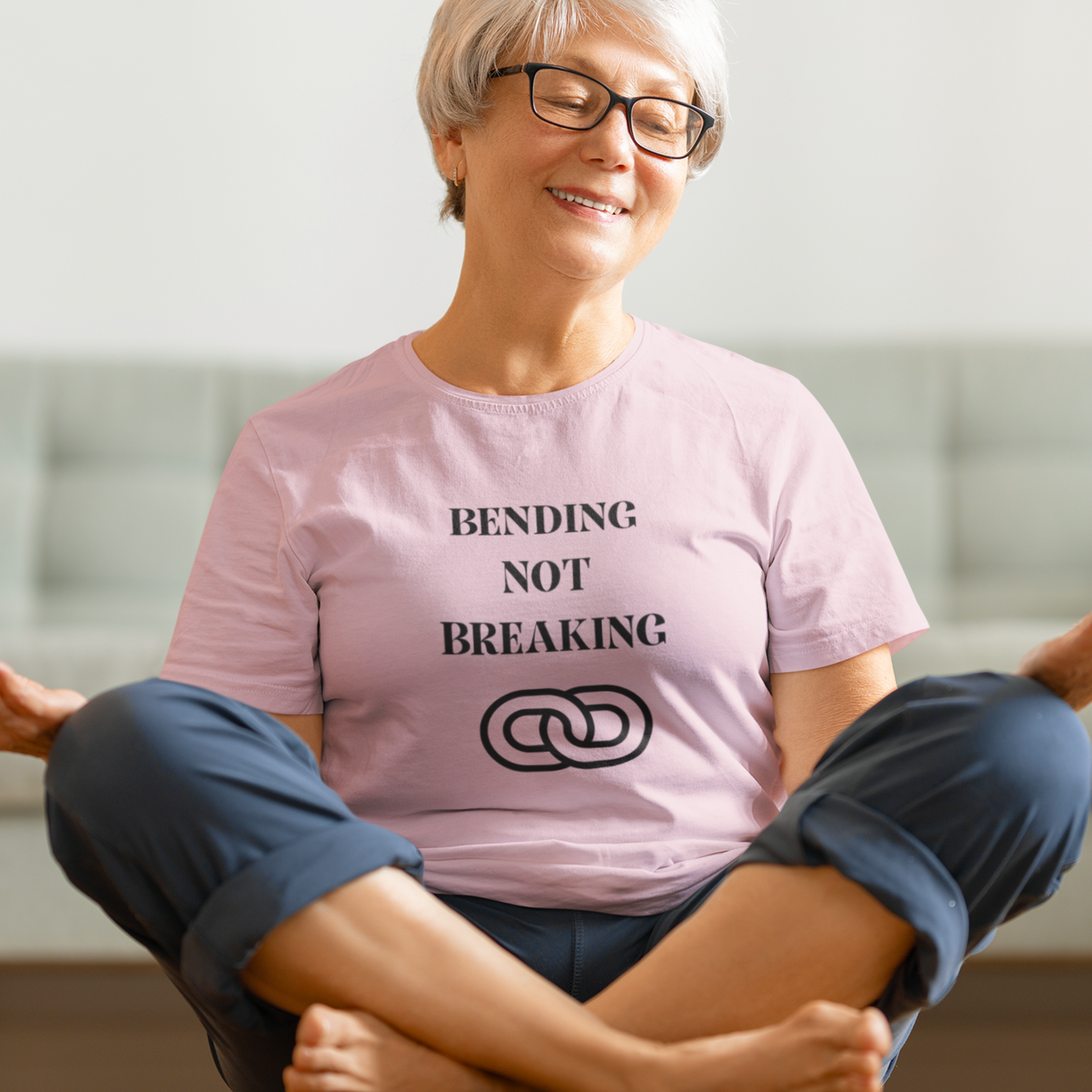 Bending not breaking inspirational words on a t shirt, t shirt that motivates t shirt gifts for friends and family