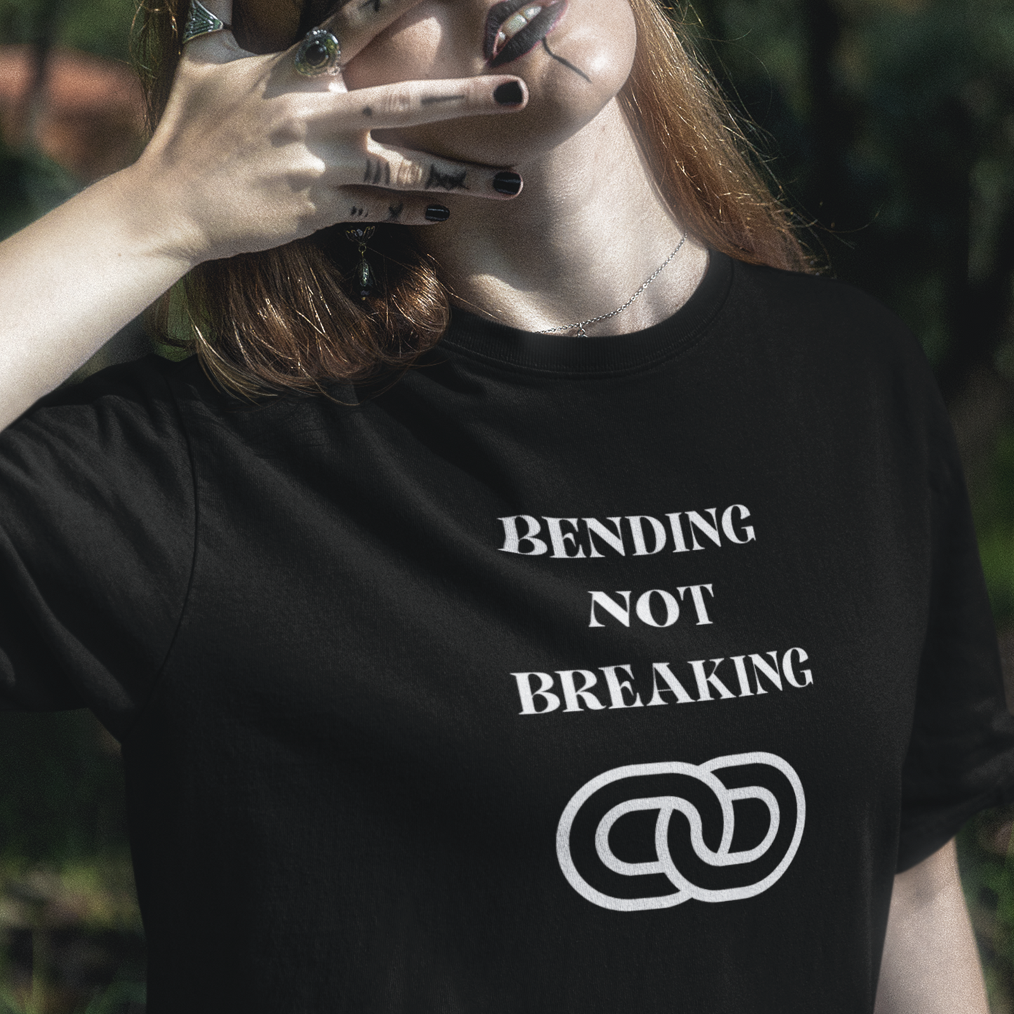Bending not breaking inspirational words on a t shirt, t shirt that motivates t shirt gifts for friends and family