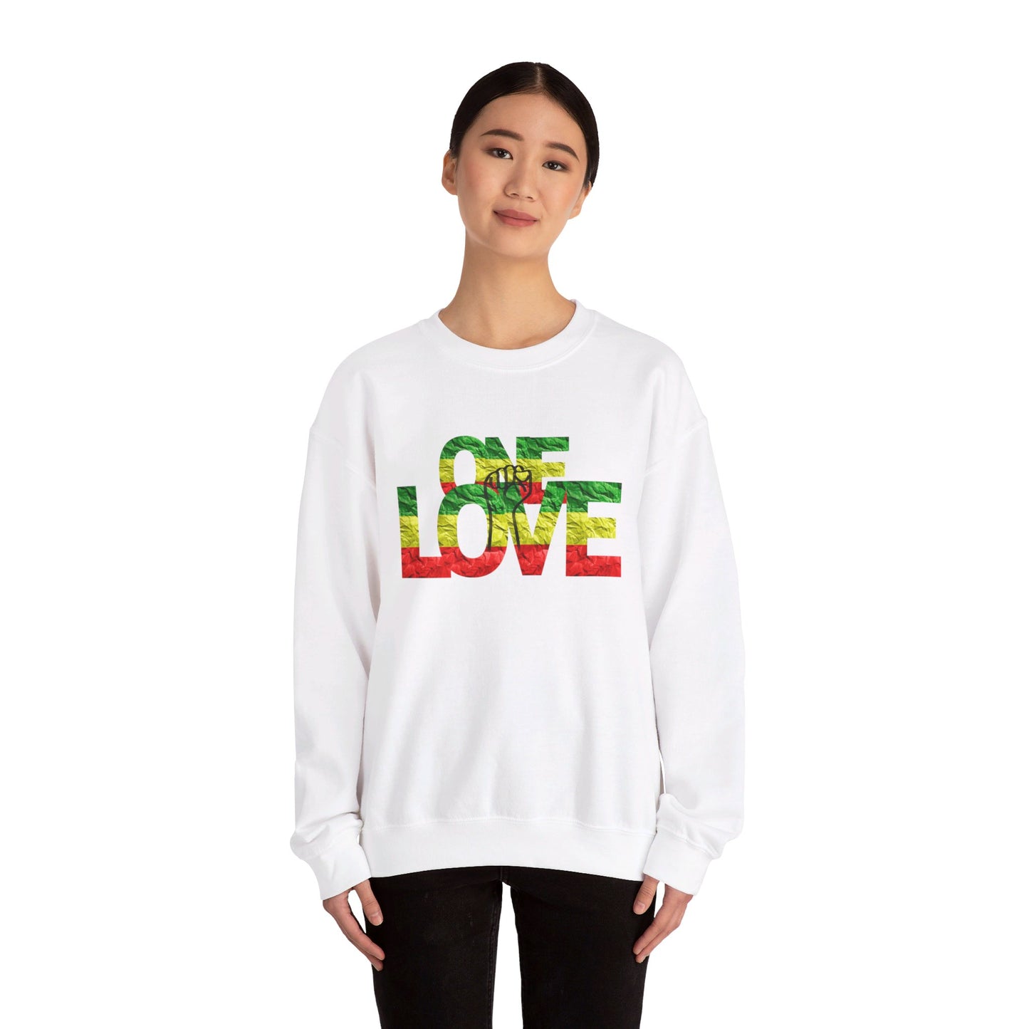 ONE LOVE POWER STATEMENT CREWNECK SWEATSHIRT GIFT