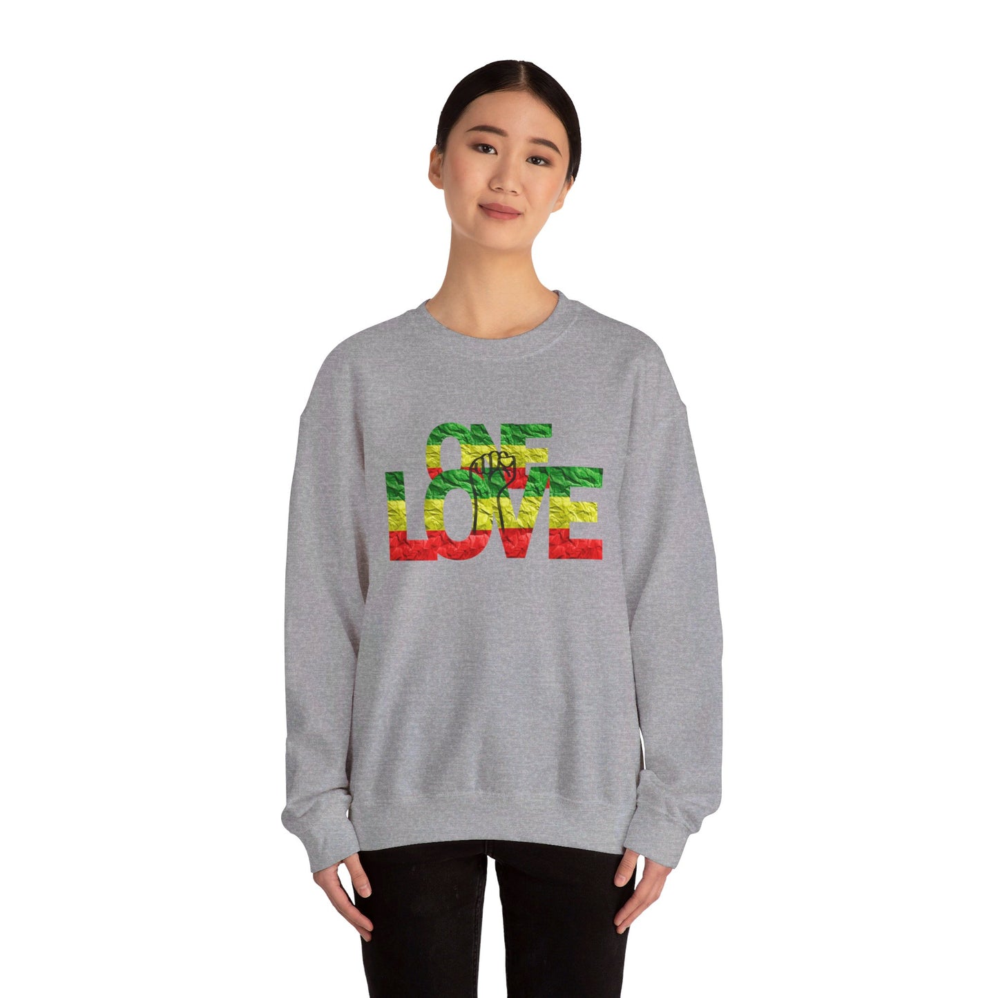 ONE LOVE POWER STATEMENT CREWNECK SWEATSHIRT GIFT