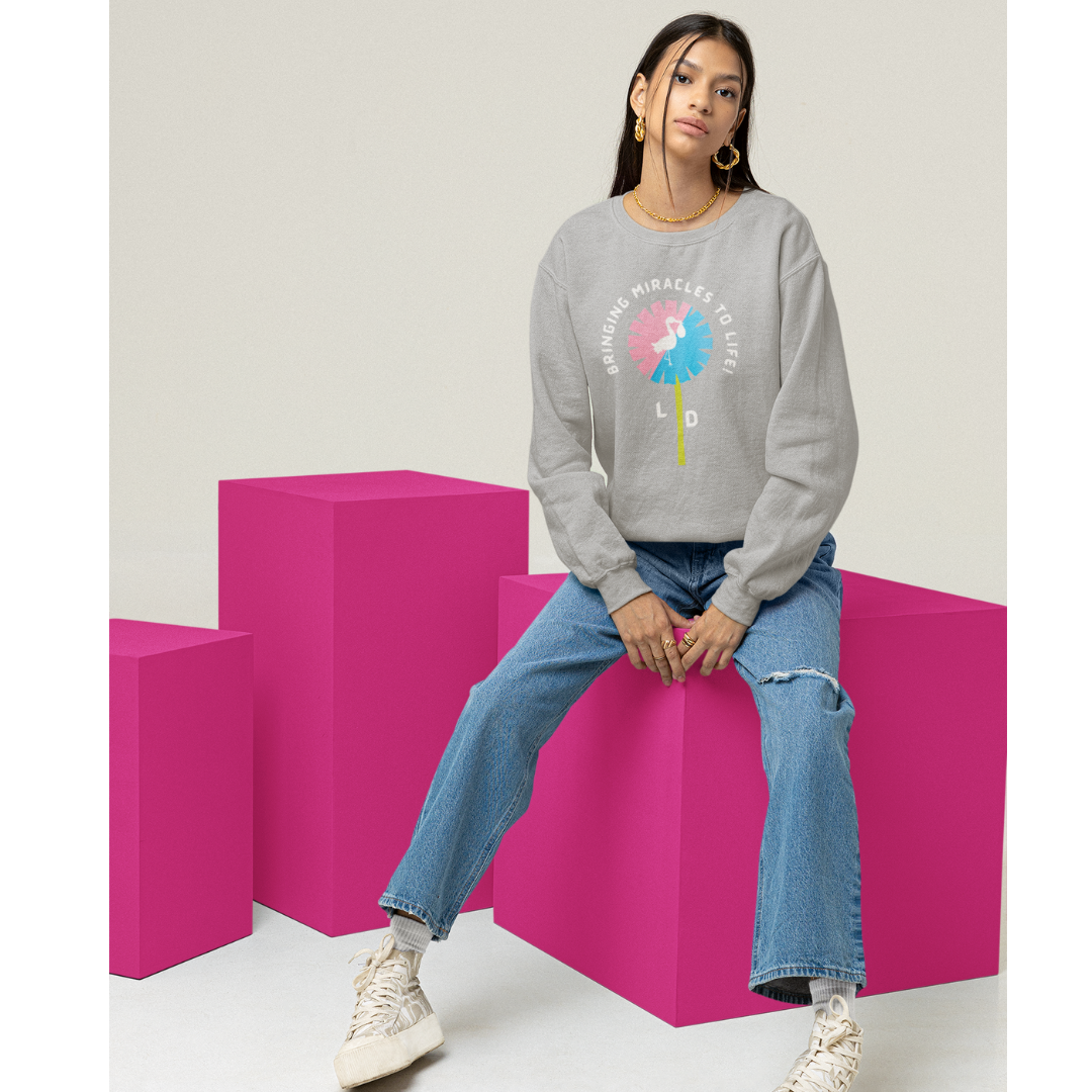 L AND D  MIRACLE CREWNECK SWEATSHIRT NURSES GIFT FOR L  AND D NURSES