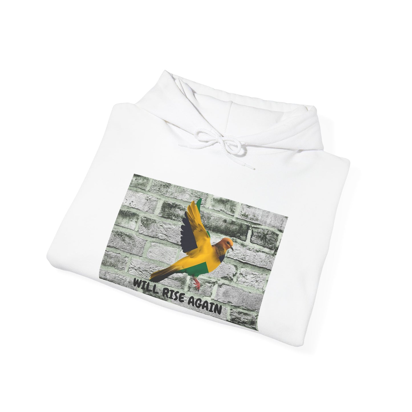 Rise Again Jamaican Flag Bird Graphic Hooded Sweatshirt A