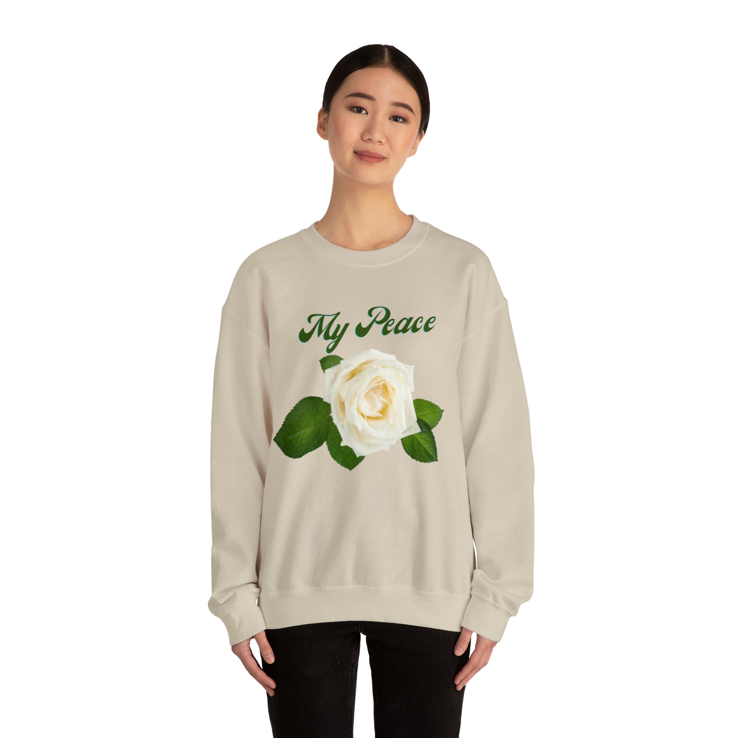 White Rose Design Statement Sweatshirt Gift