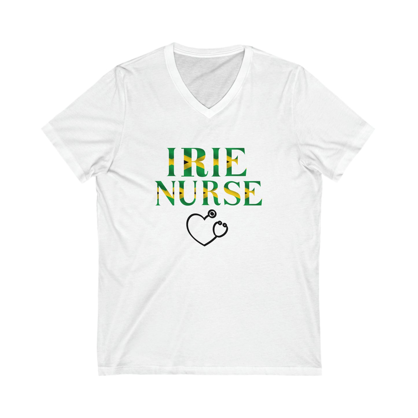 JAMAICAN VIBE V NECK TEE SHIRT NURSE GIFT