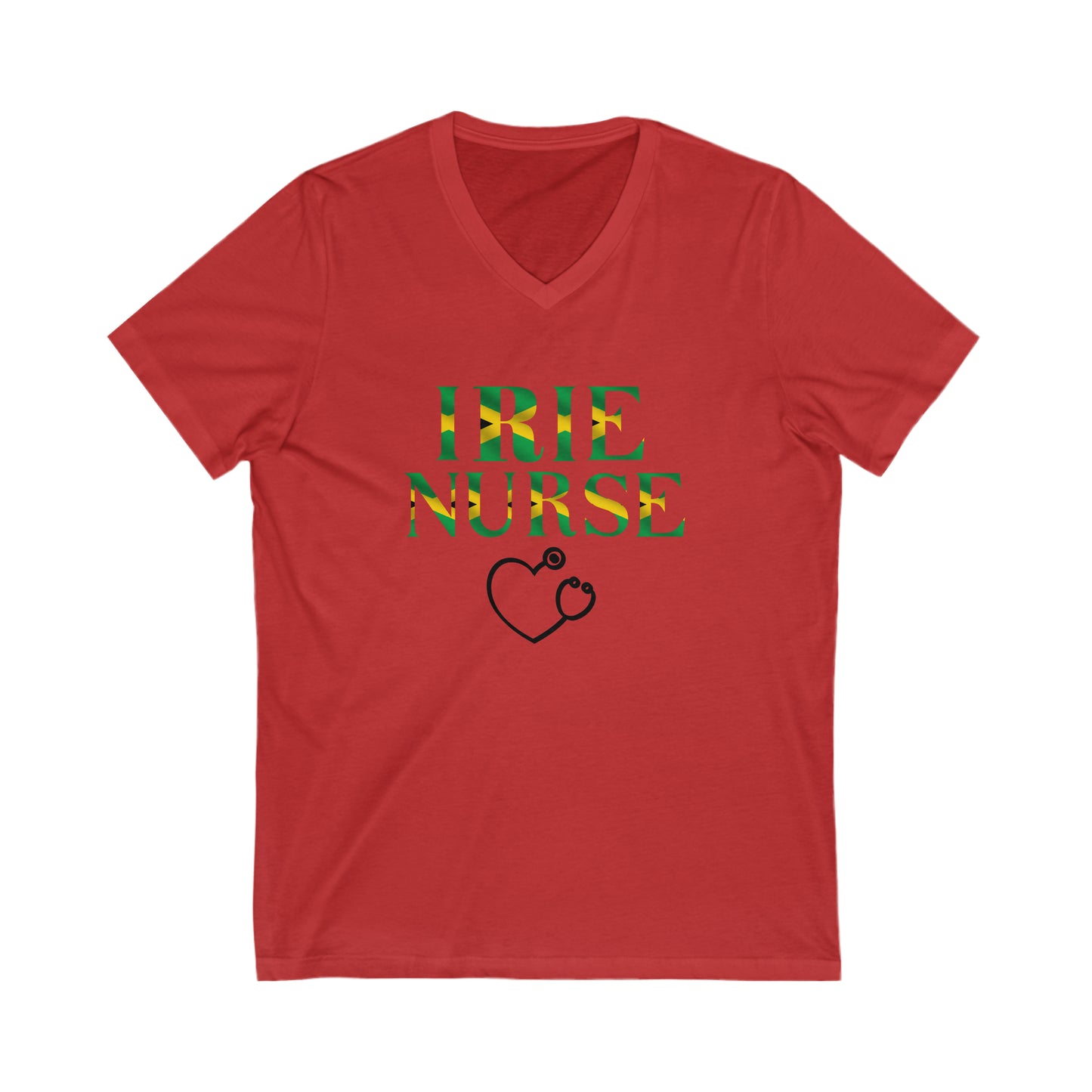 JAMAICAN VIBE V NECK TEE SHIRT NURSE GIFT