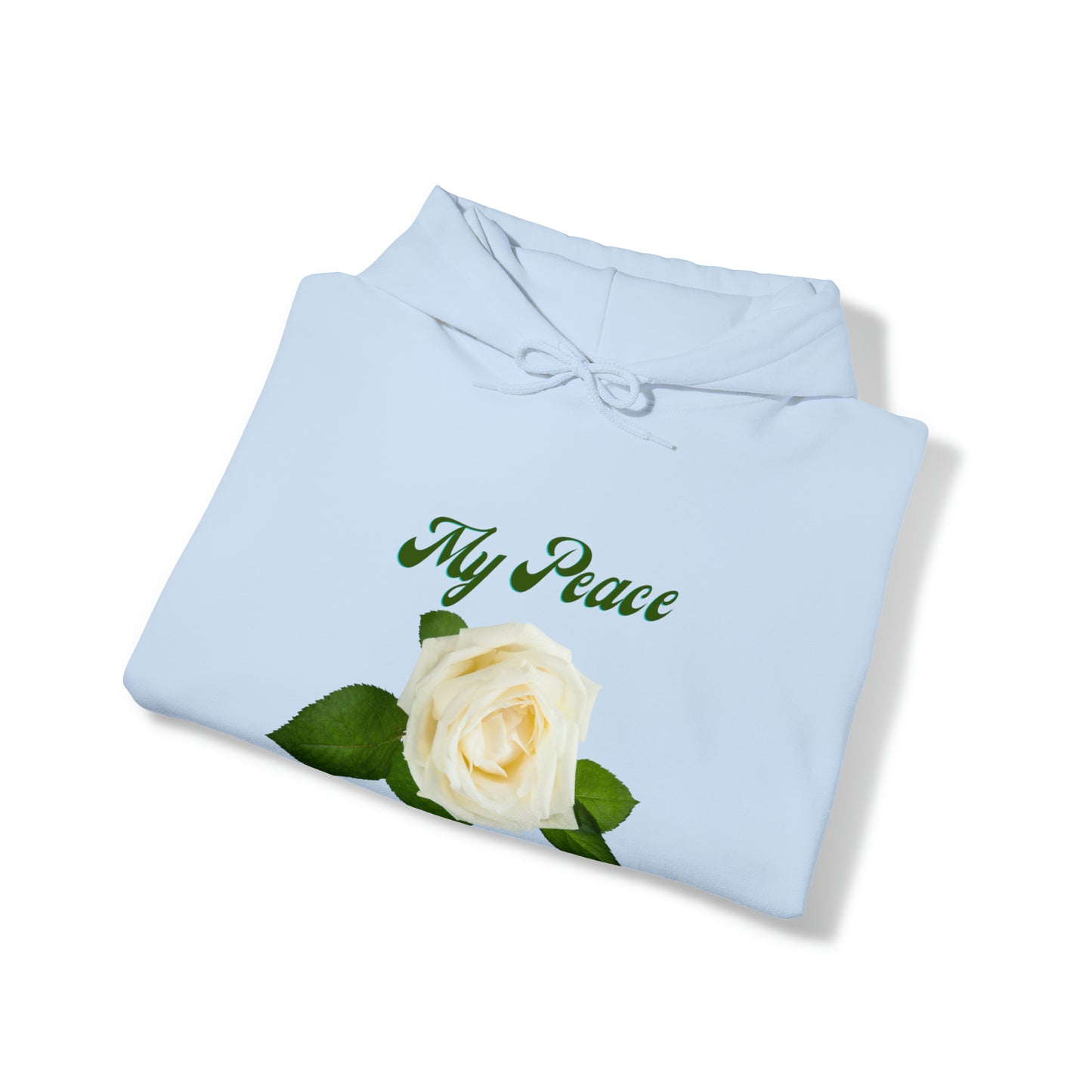 White Rose Flower Statement Hooded Sweatshirt Gift