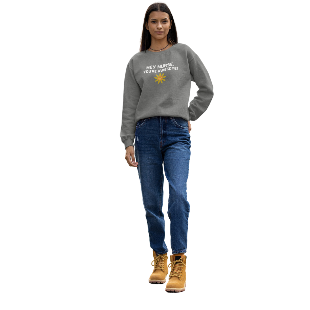 AWESOME CREWNECK SWEATSHIRT NURSES GIFT