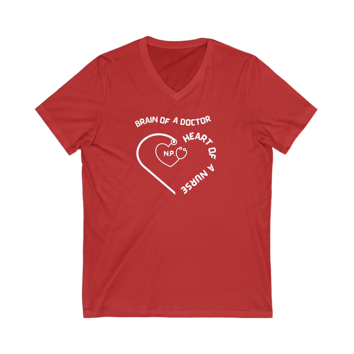 HEART OF A NURSE, NURSE PRACTITIONER V NECK T SHIRT GIFT