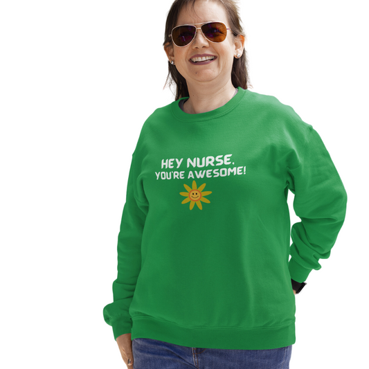 AWESOME CREWNECK SWEATSHIRT NURSES GIFT