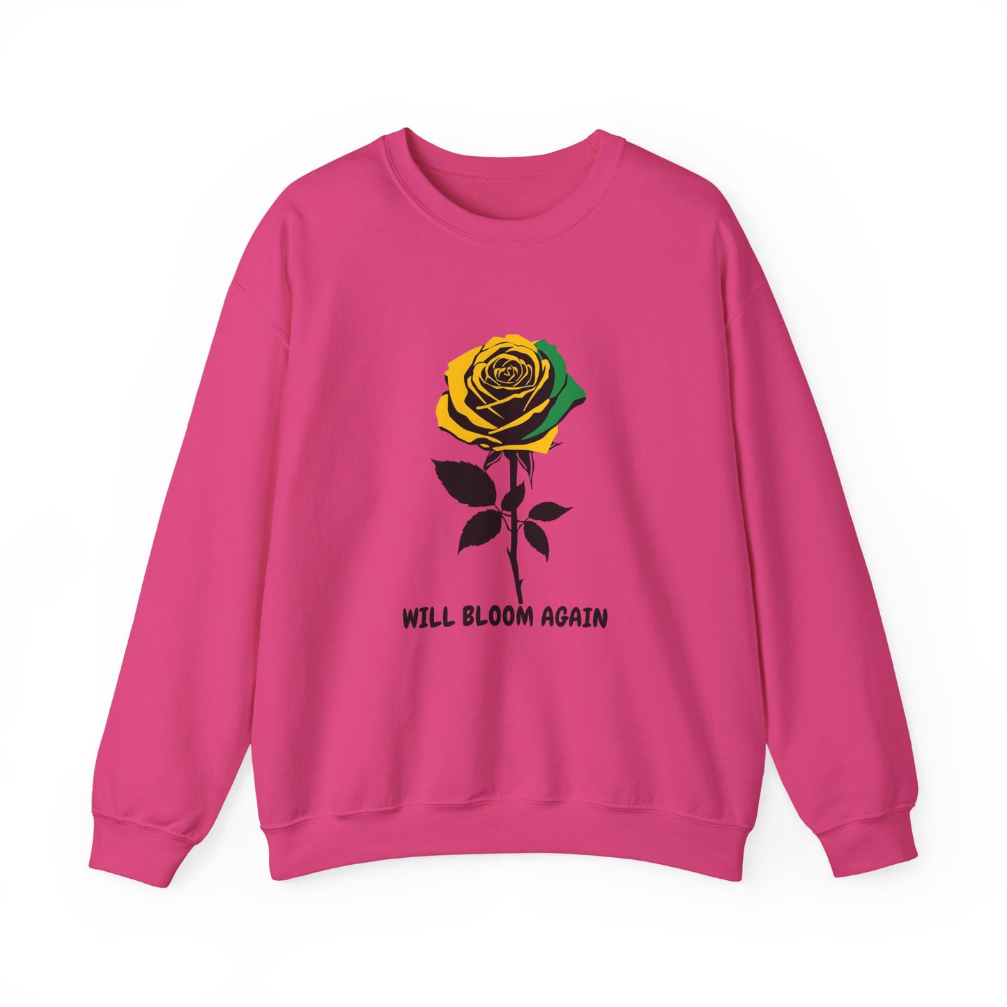 Bloom Again Jamaica  Rose Rose Graphic Crewneck Sweatshirt