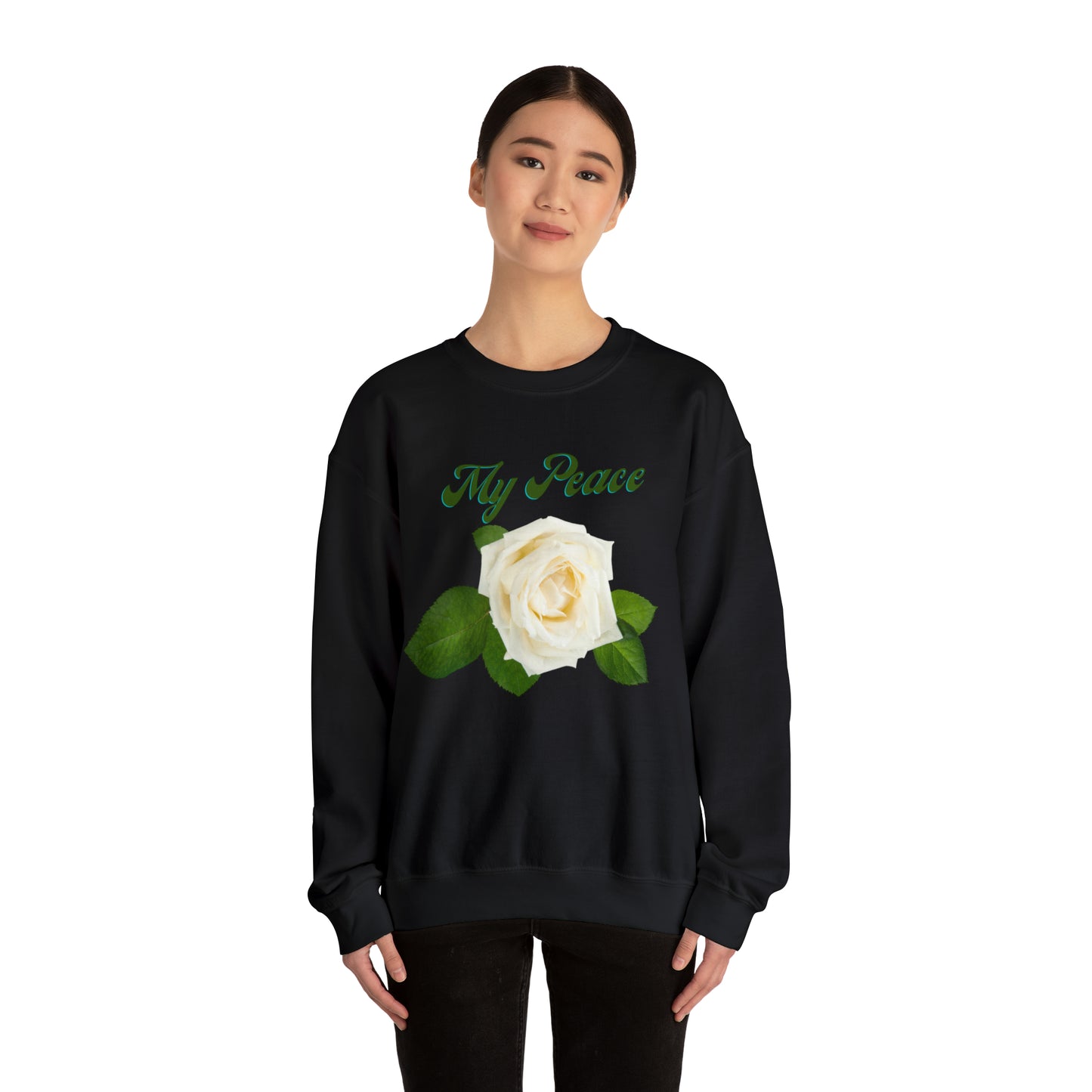 White Rose Design Statement Sweatshirt Gift