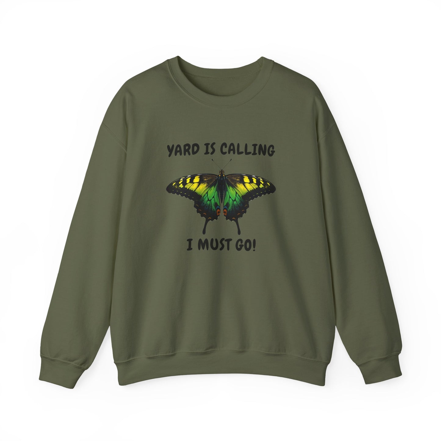 Jamaican Monarch Butterfly Yard Is Calling Garden  Crewneck