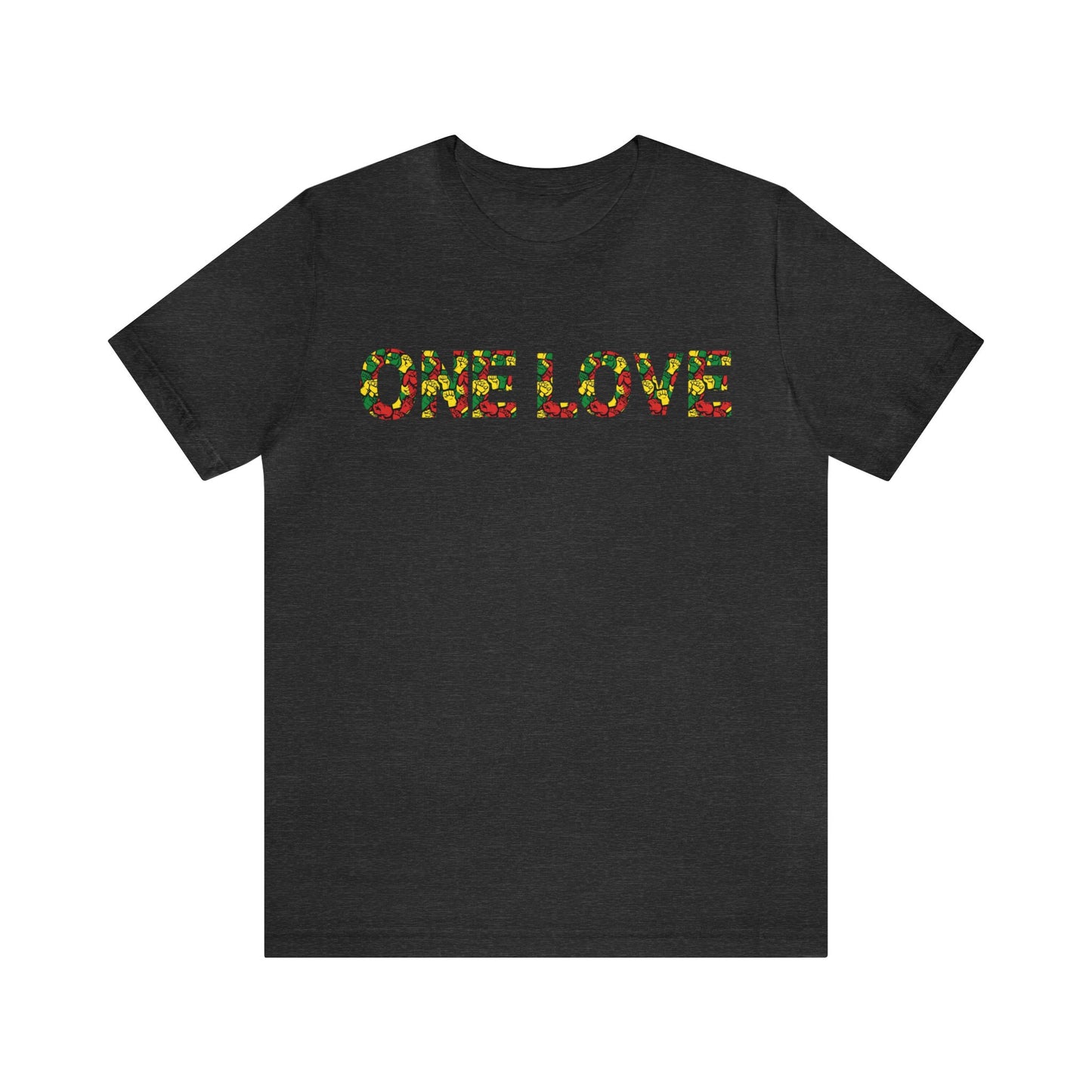 ONE LOVE POWER DESIGN GRAPHIC CREWNECK TSHIRT