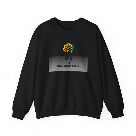 Will Bloom Again Jamaican Theme  Inspirational Rose Flower Pullover Gift