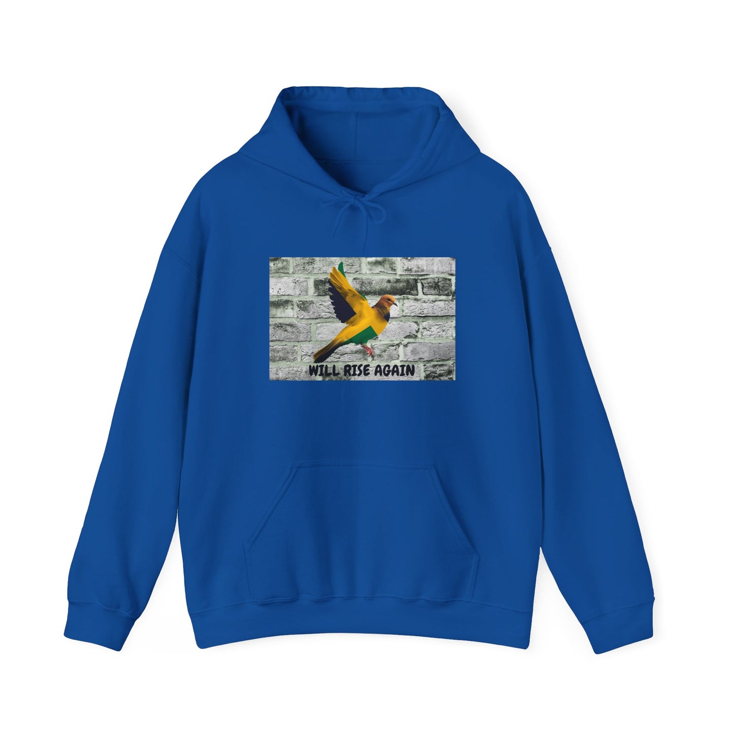 Rise Again Jamaican Flag Bird Graphic Hooded Sweatshirt