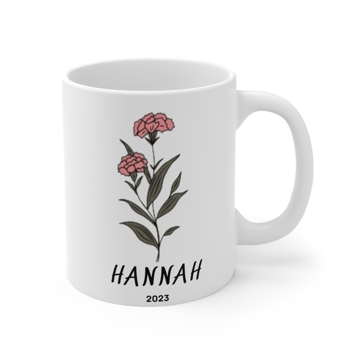 Birth Month flower mug (January)