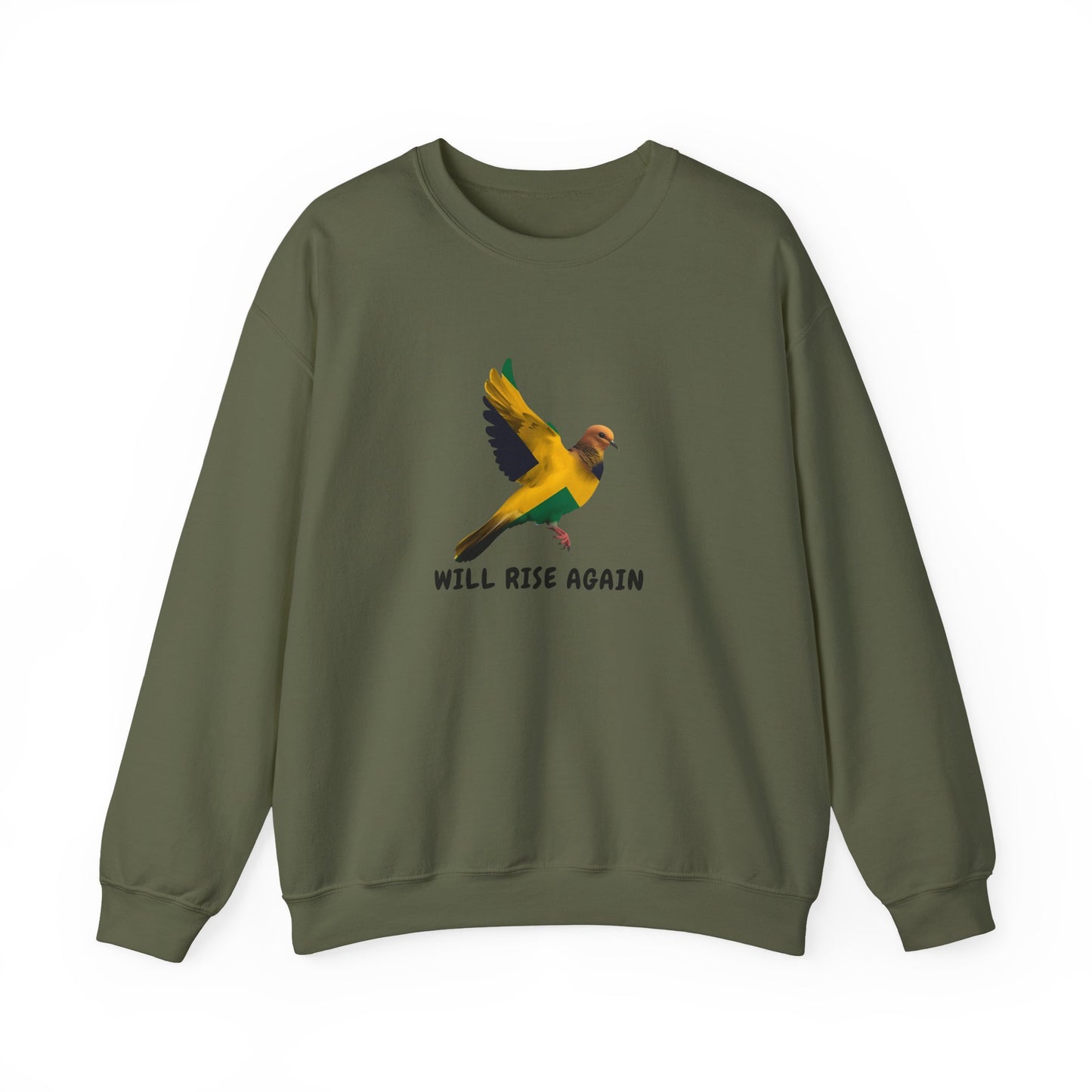 Will Rise Again  Promise to Jamaica— Inspirational Flying Bird Sweatshirt