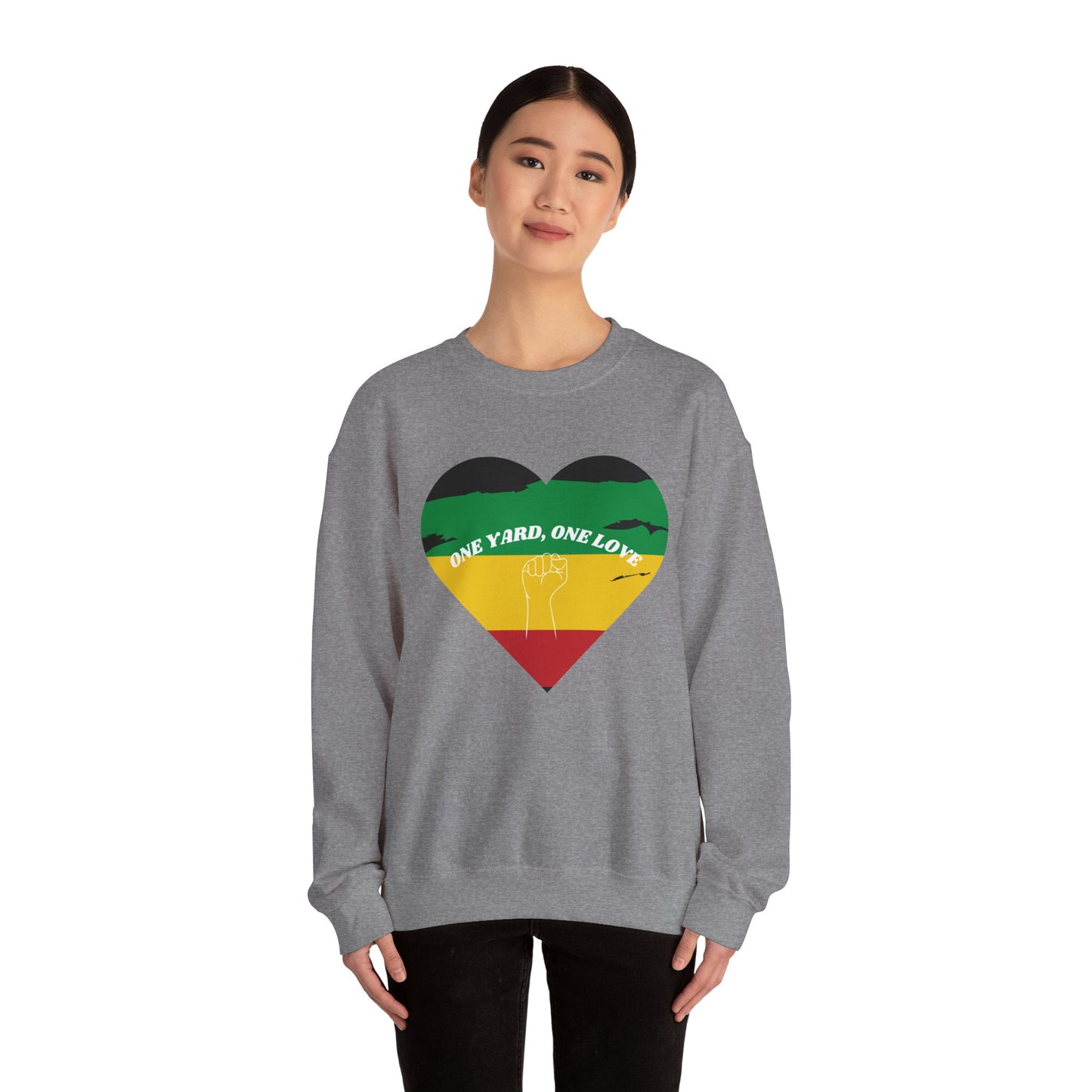 ONE YARD ONE LOVE POWER GRAPHIC ART SWEATSHIRT