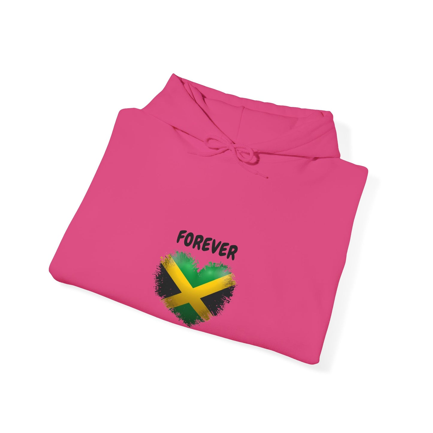 Forever Home Sweet Home Jamaican Flag Heart Hoodie Pullover