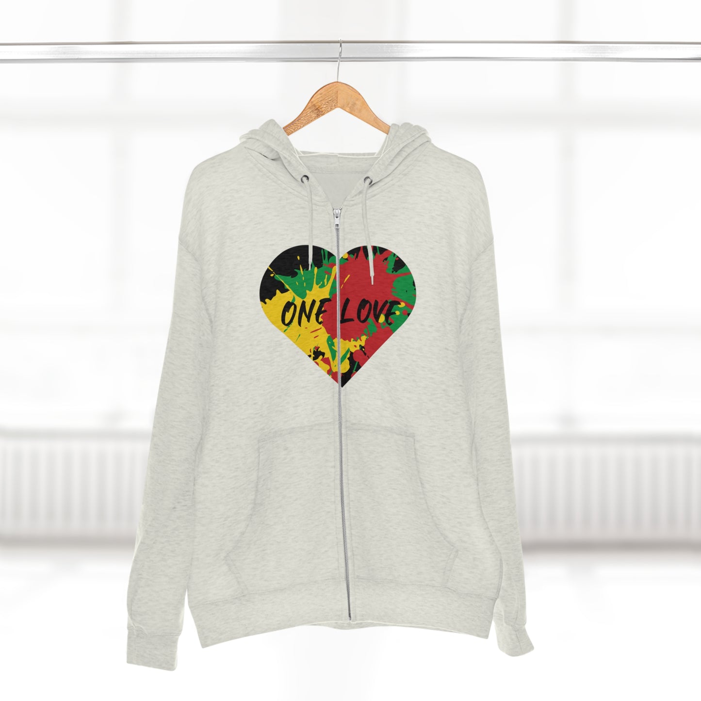 ONE LOVE ZIP FRONT HOODIE GIFT