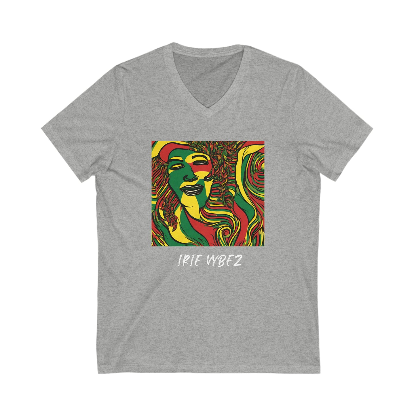 IRIE VYBEZ BLACK ART V NECK T SHIRT GIFT