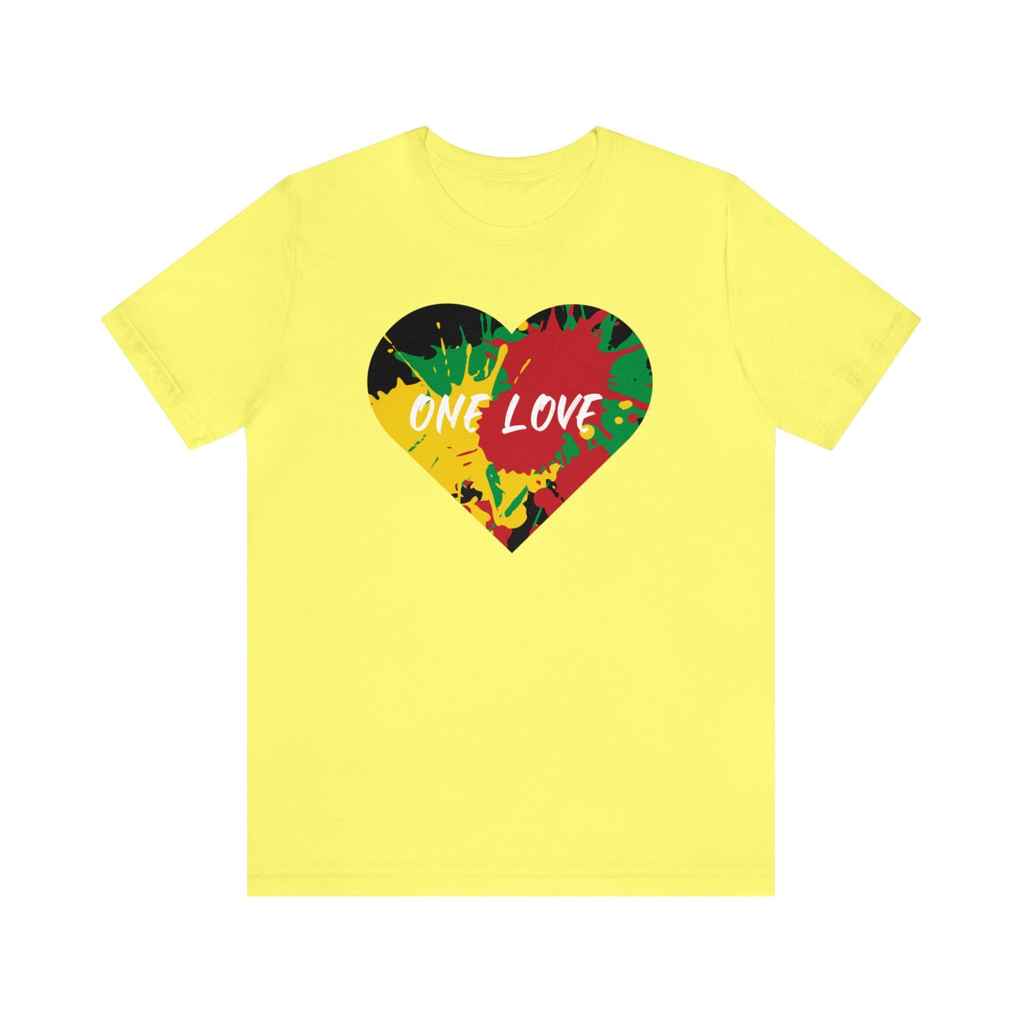 ONE LOVE RASTAH COLOR ART DESIGN CREWNECK TEE