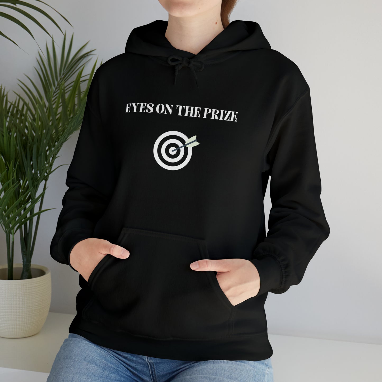 Eyes on the prize Blend Hooded Sweatshirt gift, inspirational words hoodie gift, sweatshirt gift that eacourages