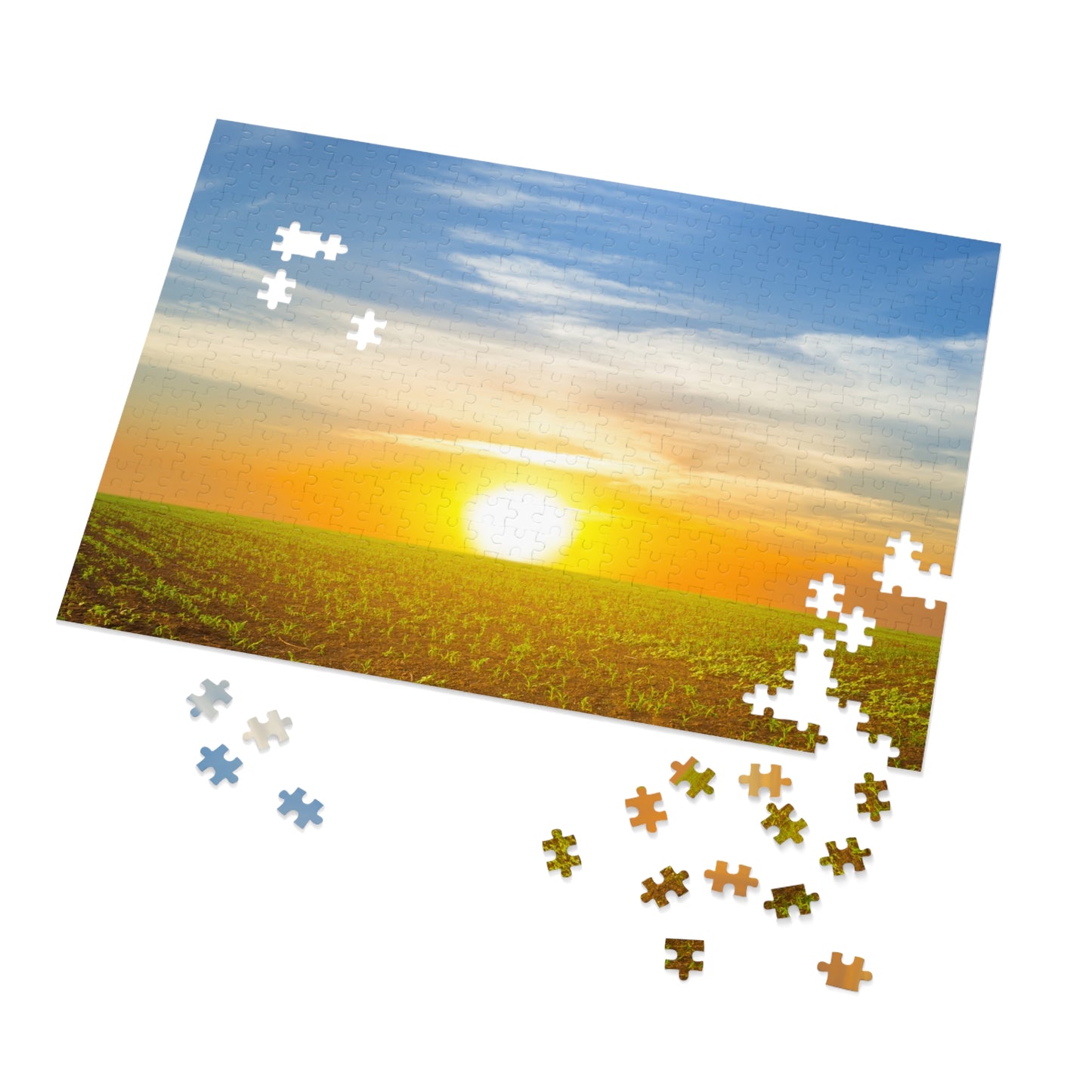 Nature Sunny Glow Jigsaw Puzzle with Tin