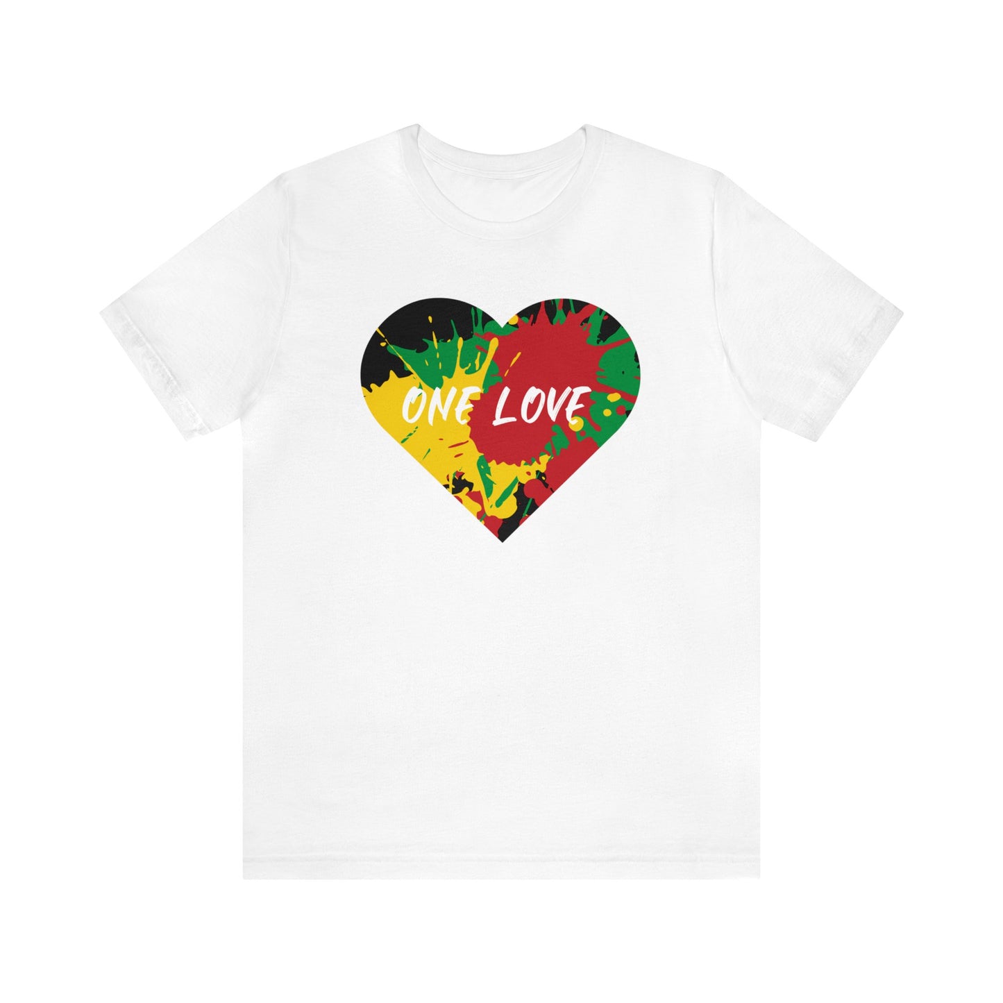 ONE LOVE RASTAH COLOR ART DESIGN CREWNECK TEE