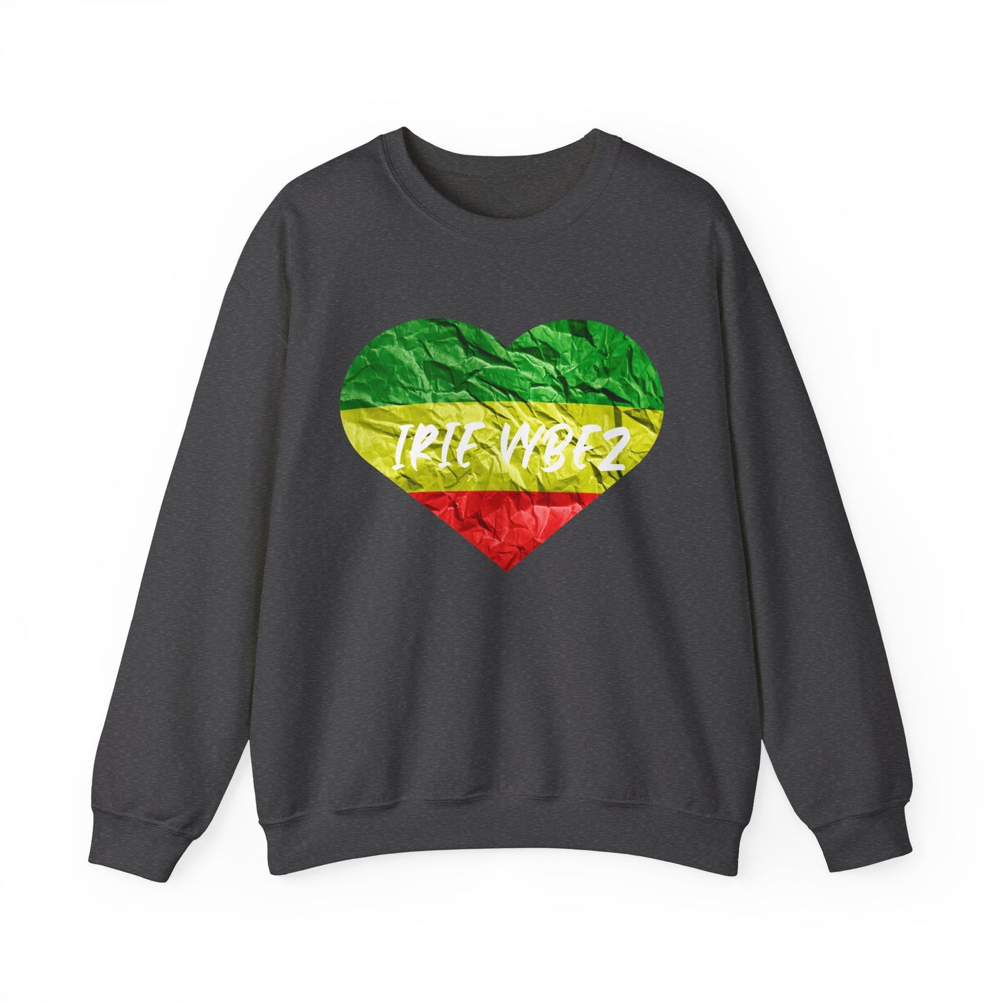 IRIE VYBEZ HEART DESIGN GRAPHIC CREWNECK SWEATSHIRT GIFT