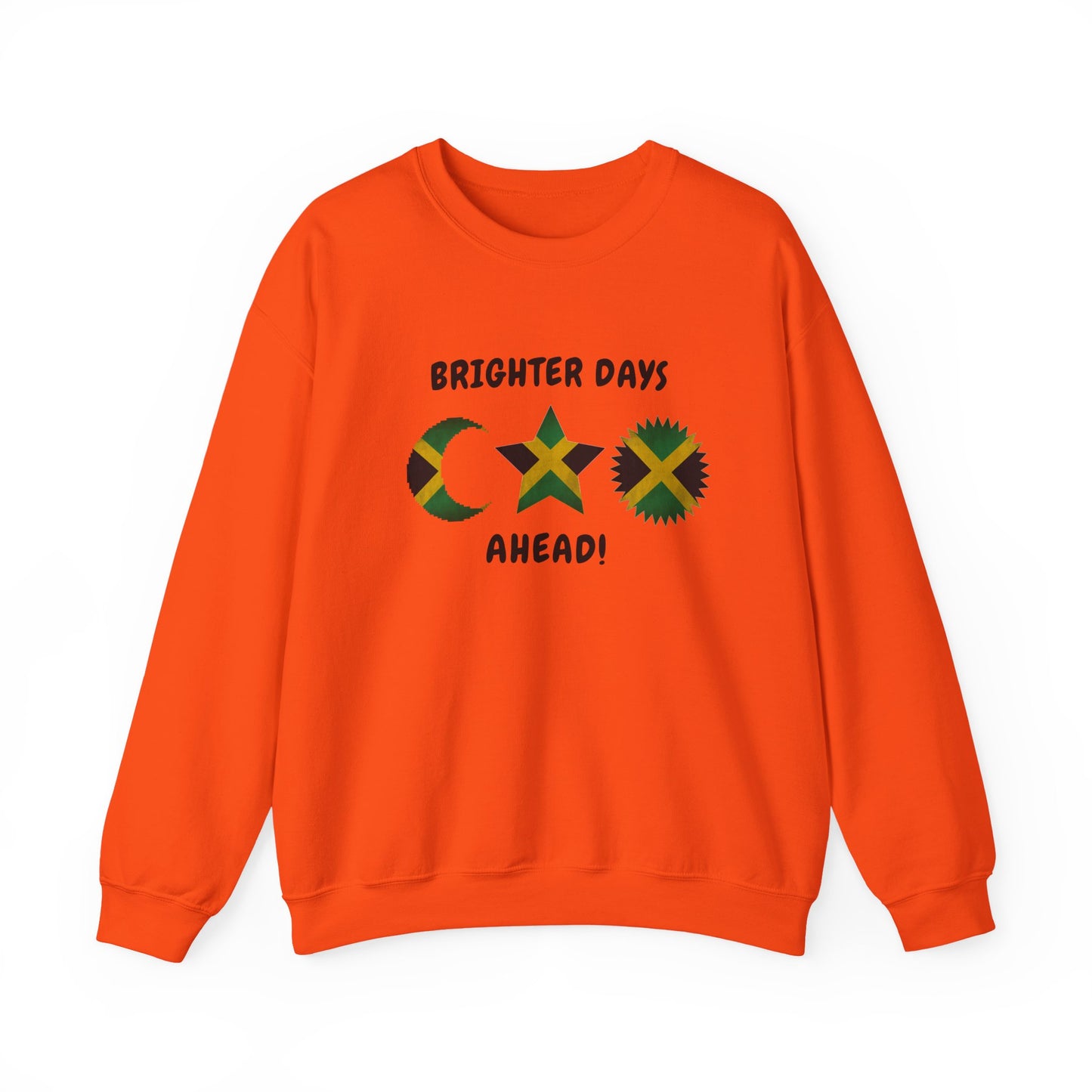Jamaica Brighter Days Ahead Sun Moon Star Crewneck Sweatshirt