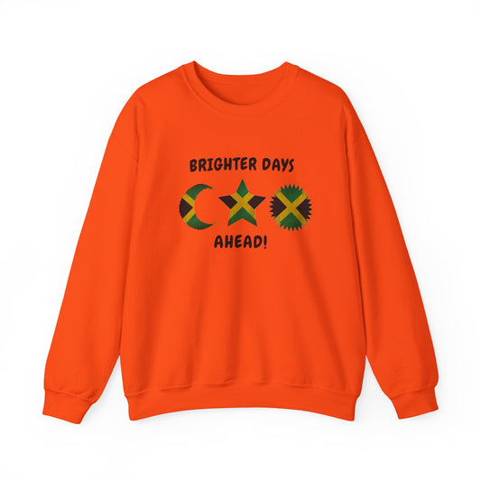 Jamaica Brighter Days Ahead Sun Moon Star Crewneck Sweatshirt