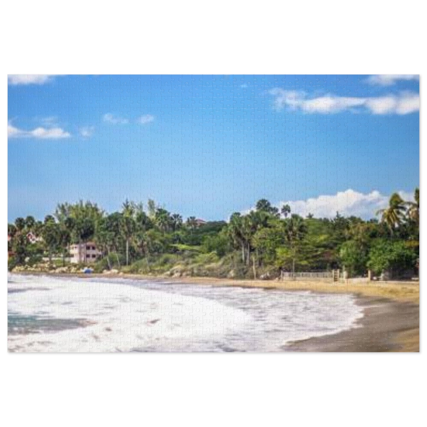 Negril Beach Jigsaw Puzzle with Tin